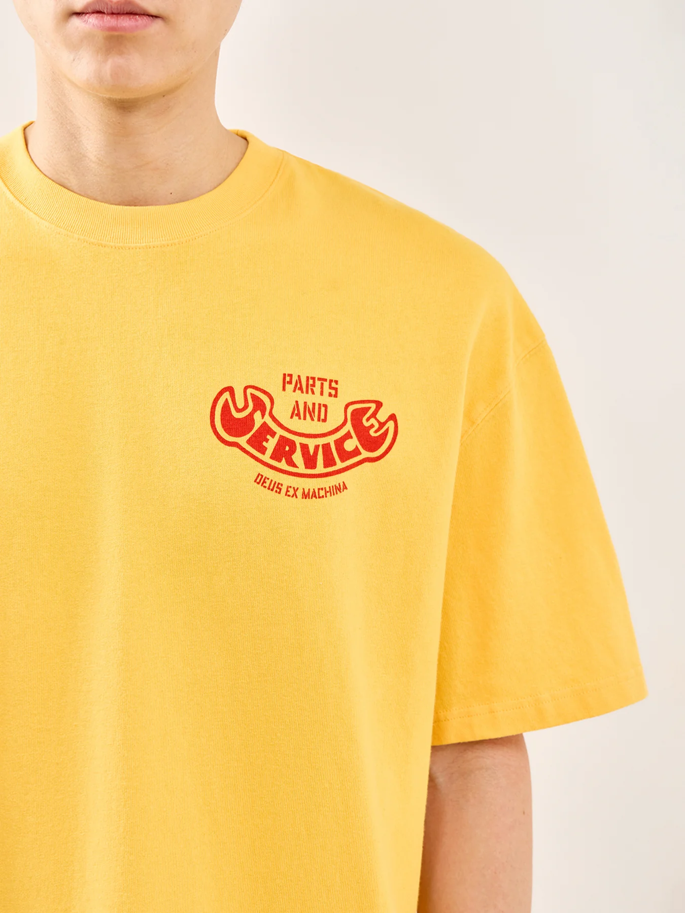 Graphic Recycled Cotton T-Shirt Yellow - Image 3