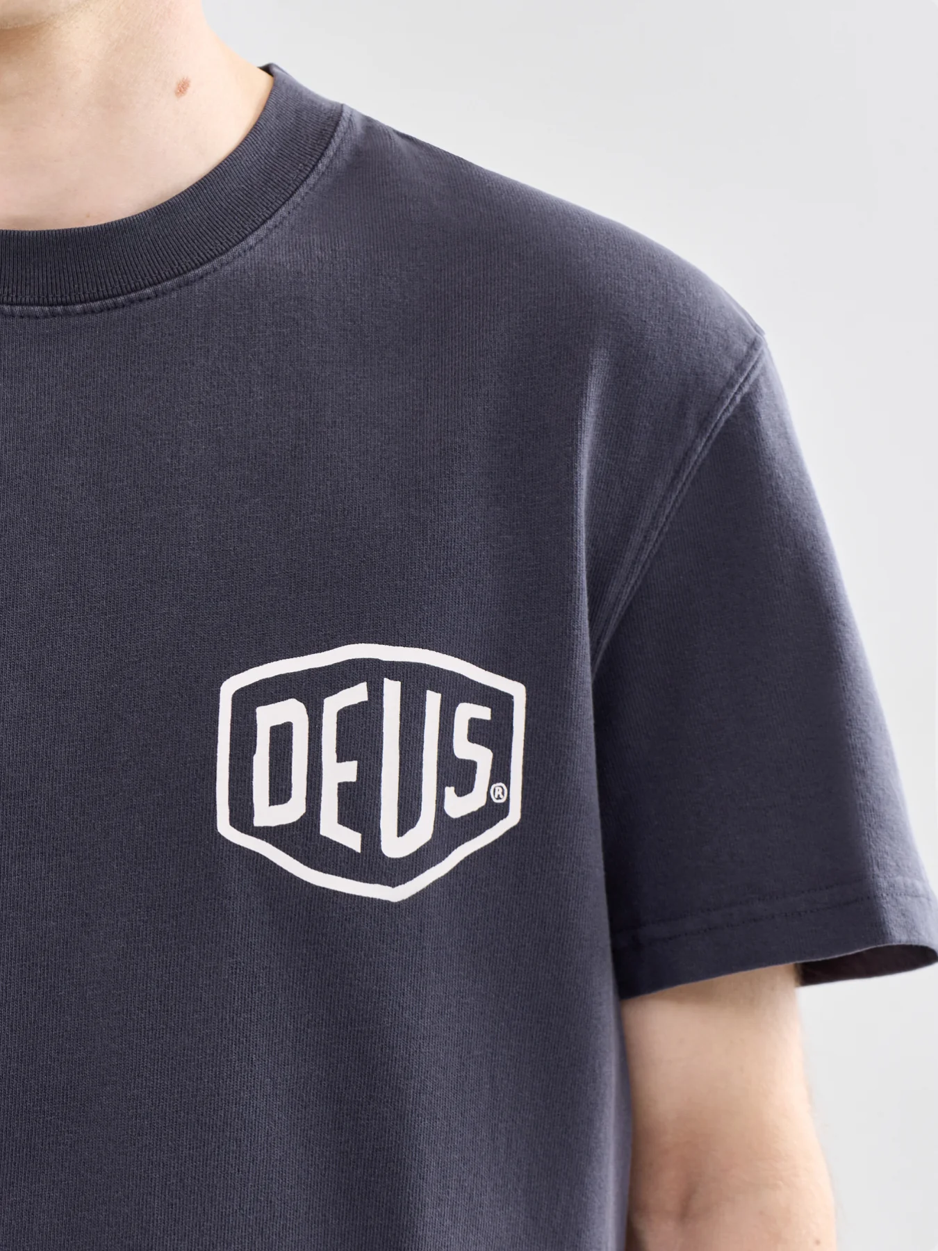 Garment Dyed Organic Cotton T-Shirt Black - Image 3