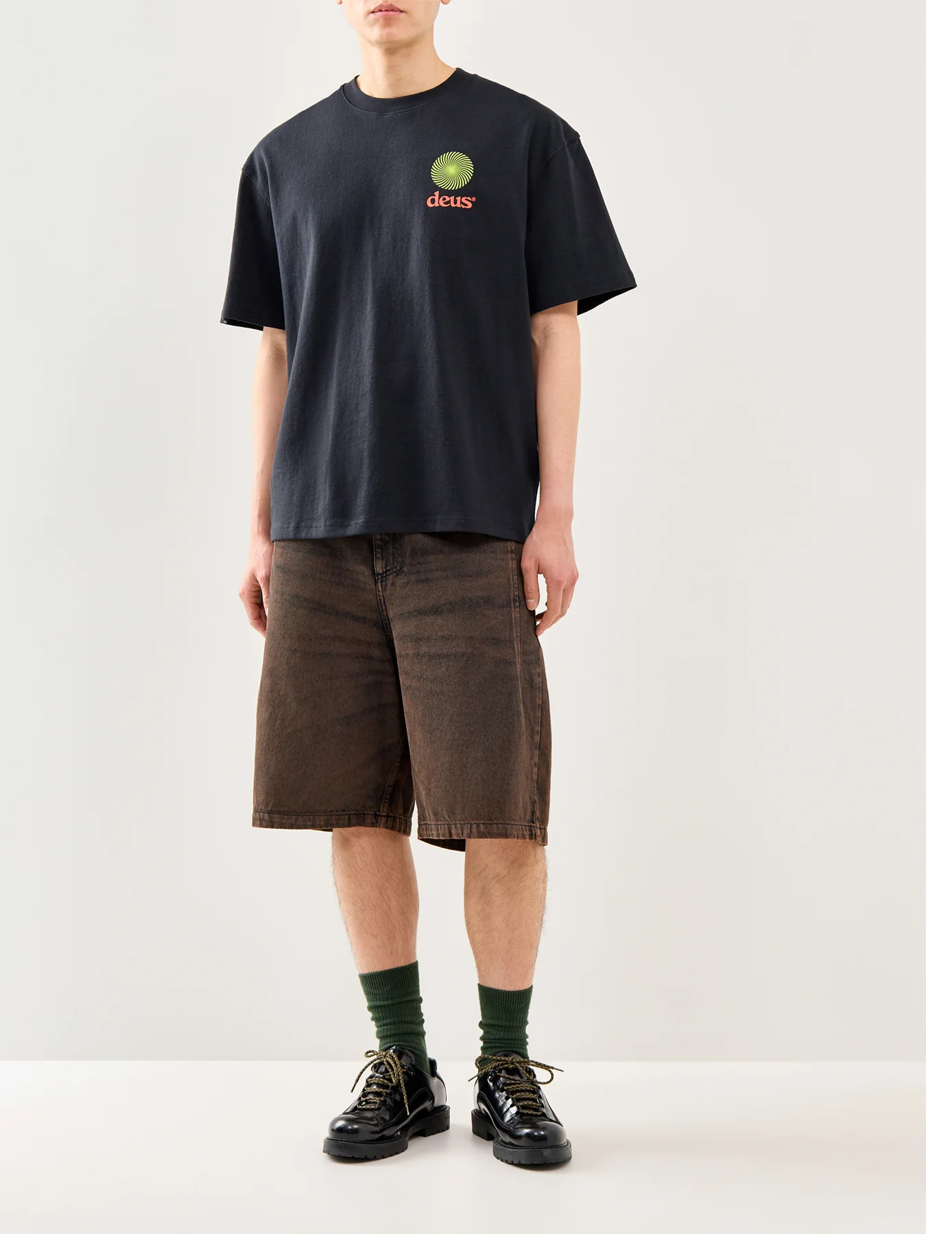 Graphic Recycled Cotton T-Shirt Black - Image 2