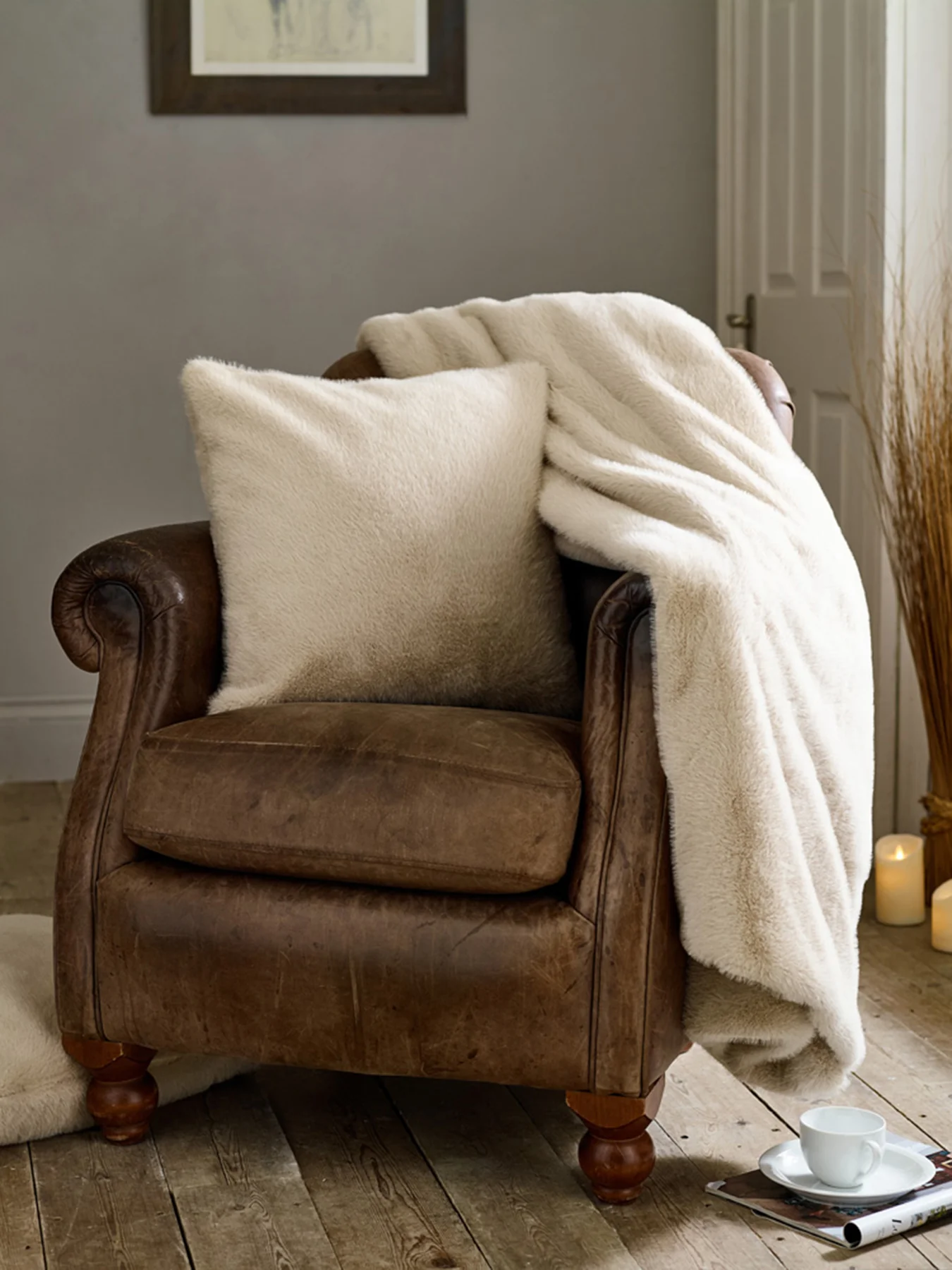 TLC Ashford Throw 130x180cm Natural - Image 3