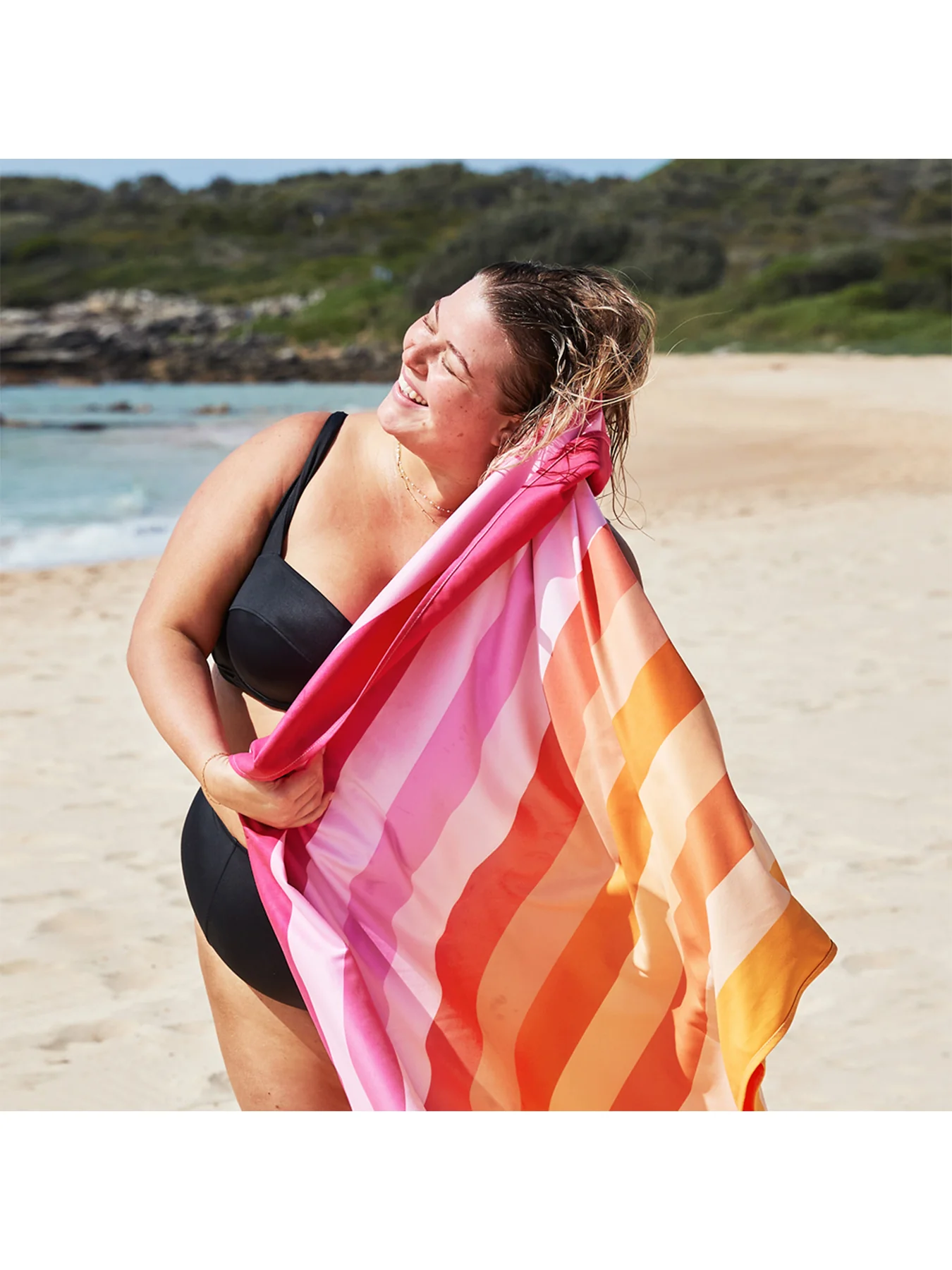 Large Beach Towel Pink - Image 3