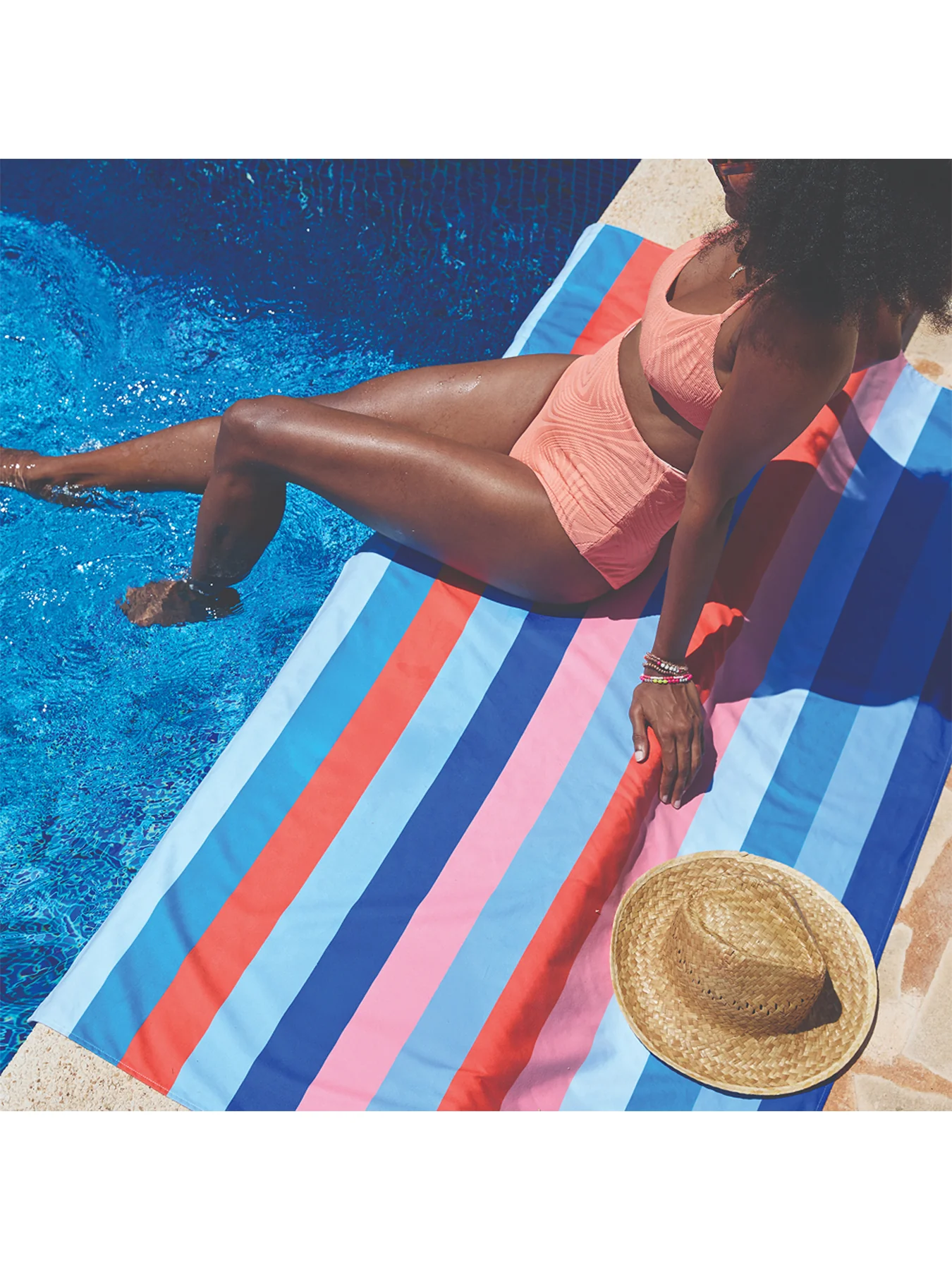 Large Beach Towel Striped - Image 3
