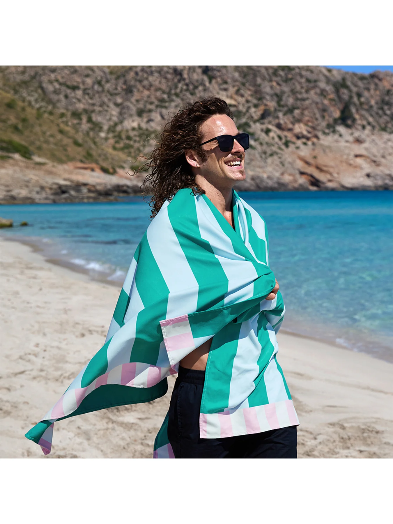 Large Beach Towel Green - Image 3