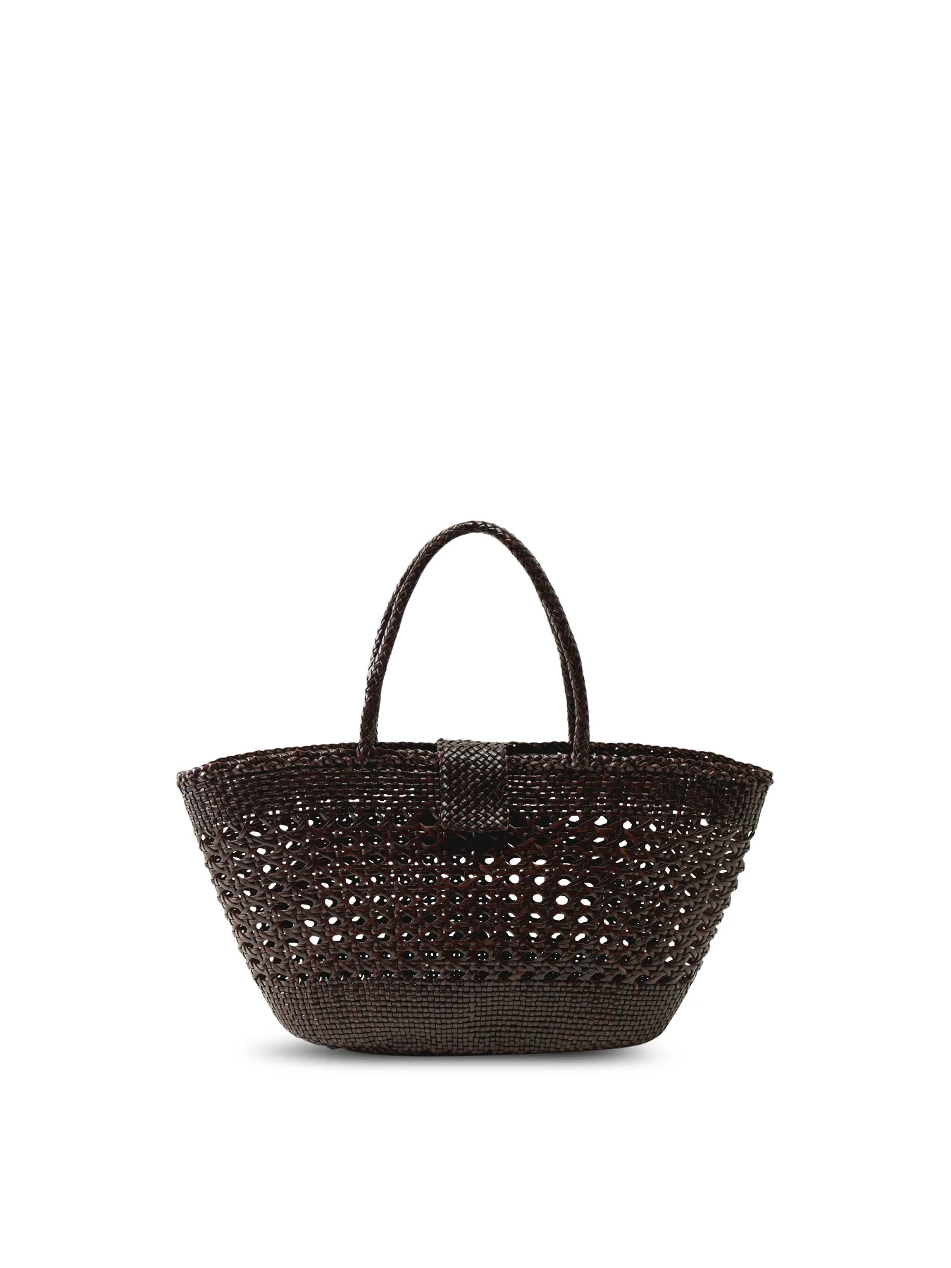 Rixo x Dragon Diffusion Lucine Woven Leather Bag Dark Brown