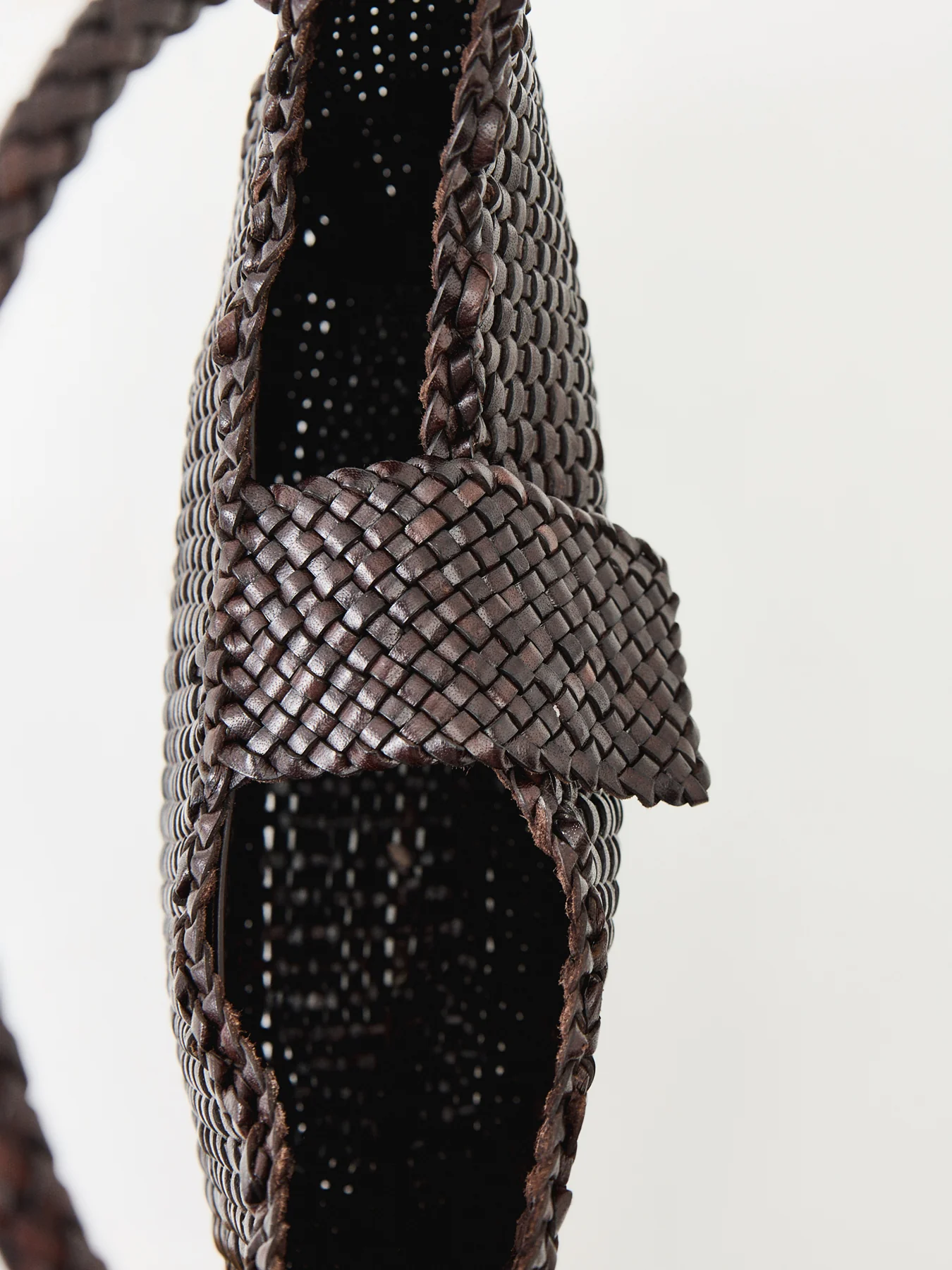 Dragon Diffusion x Rixo Saoirse Leather Shoulder Bag Brown - Image 5