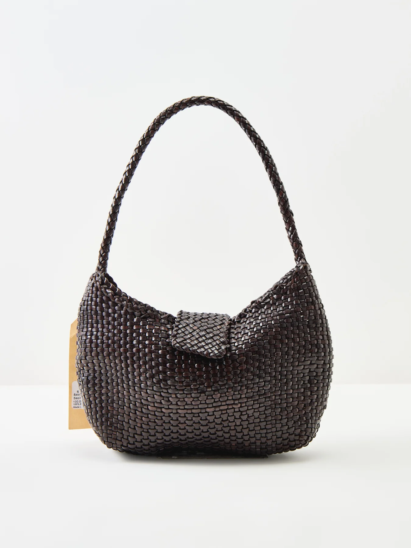 Dragon Diffusion x Rixo Saoirse Leather Shoulder Bag Brown - Image 6