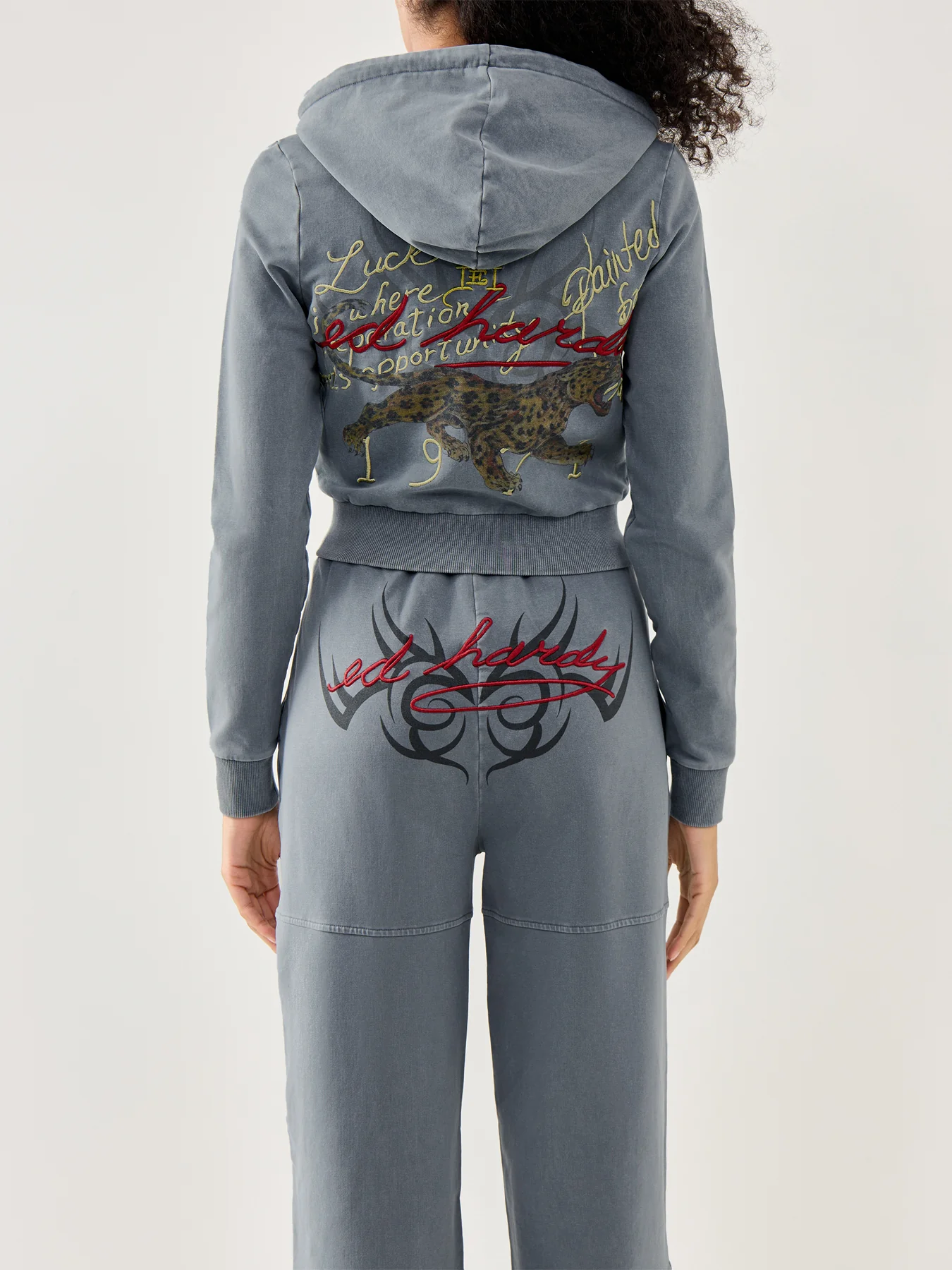 Tattoo Collage Wide Leg Joggers - Image 3