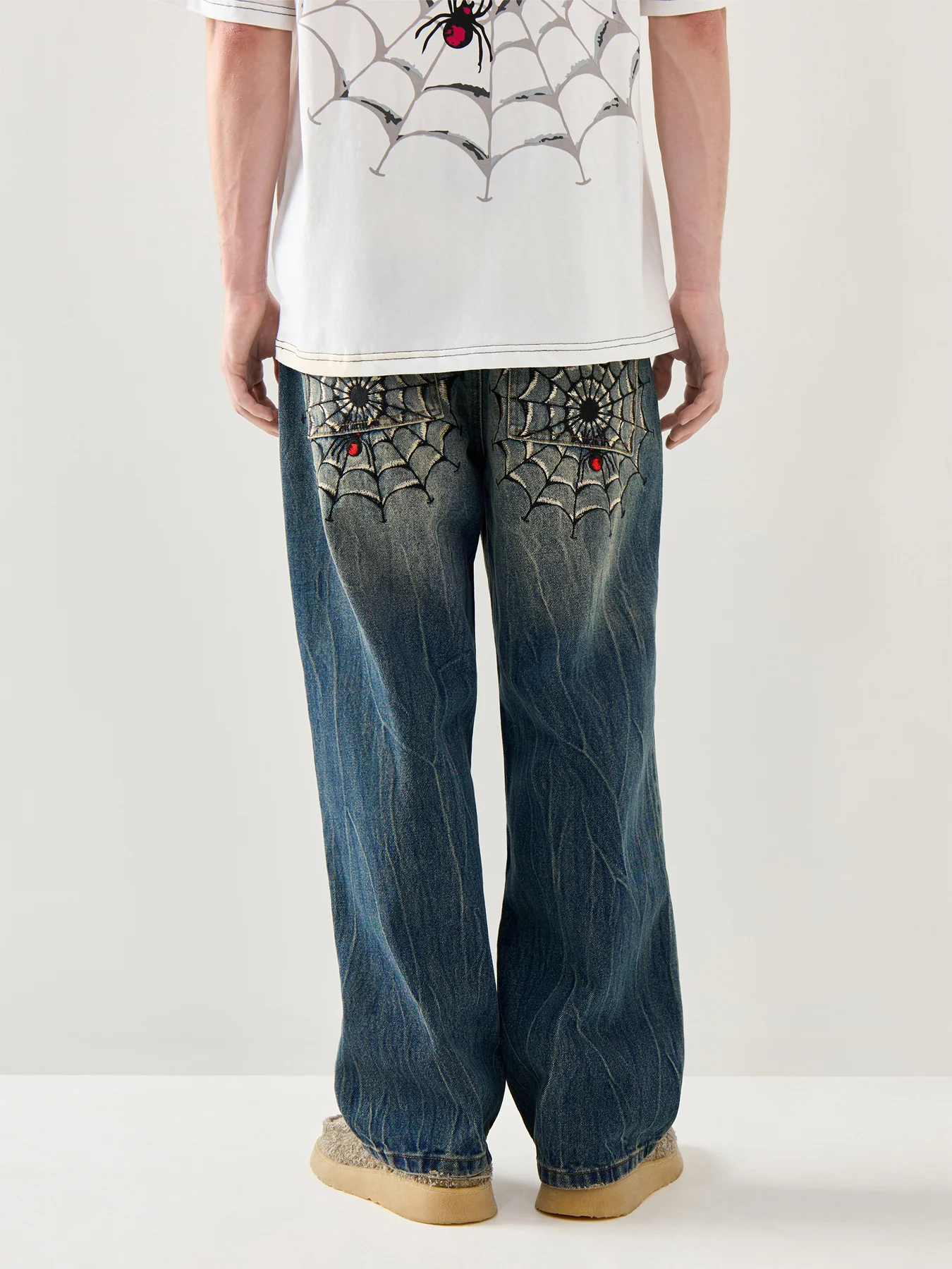 Black Widow Jeans Sand Wash Blue - Image 5