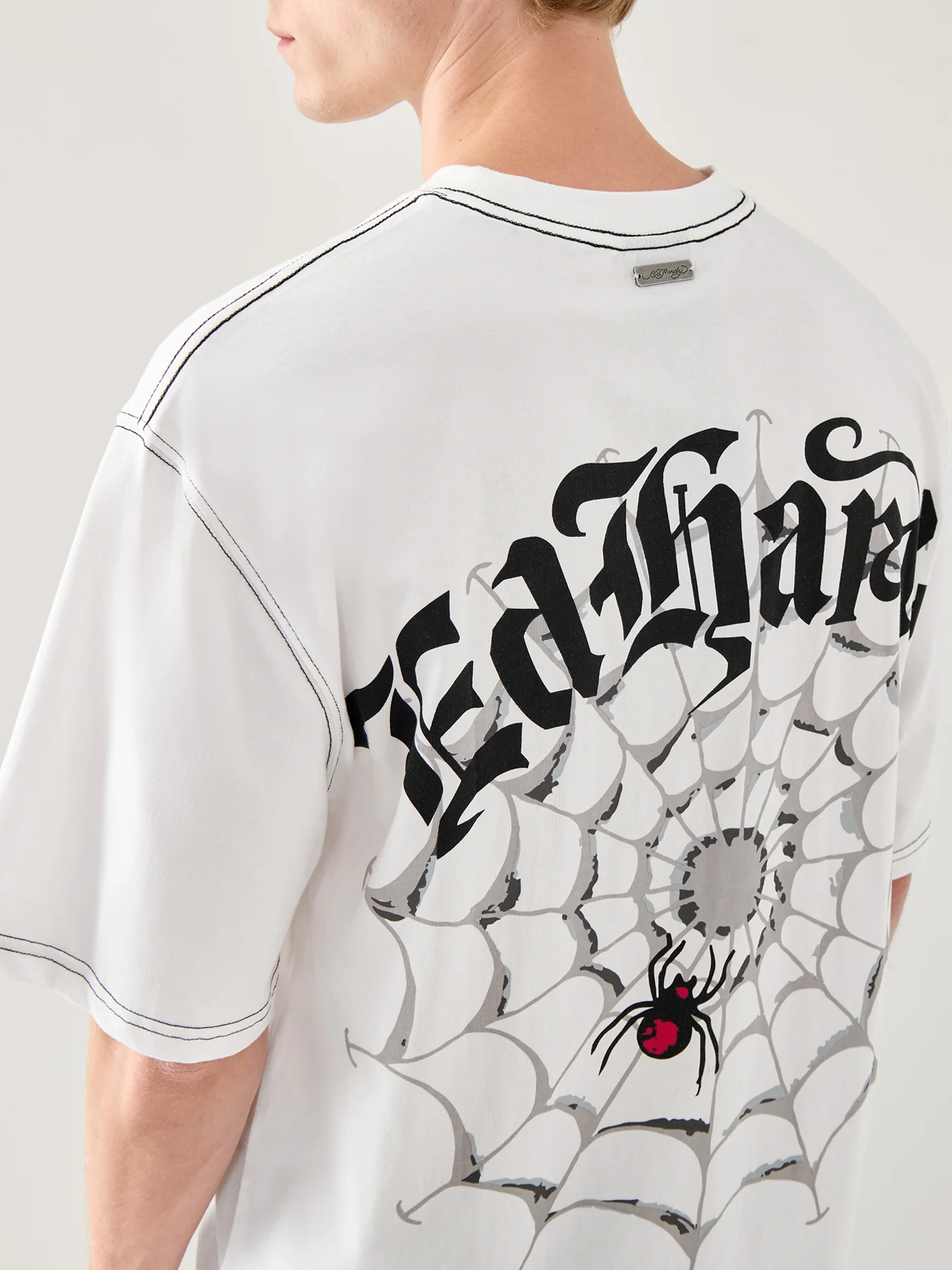 Black Widow Cotton T Shirt White - Image 3
