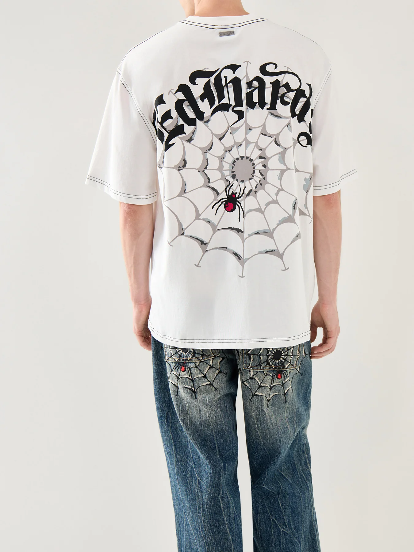 Black Widow Cotton T Shirt White - Image 5
