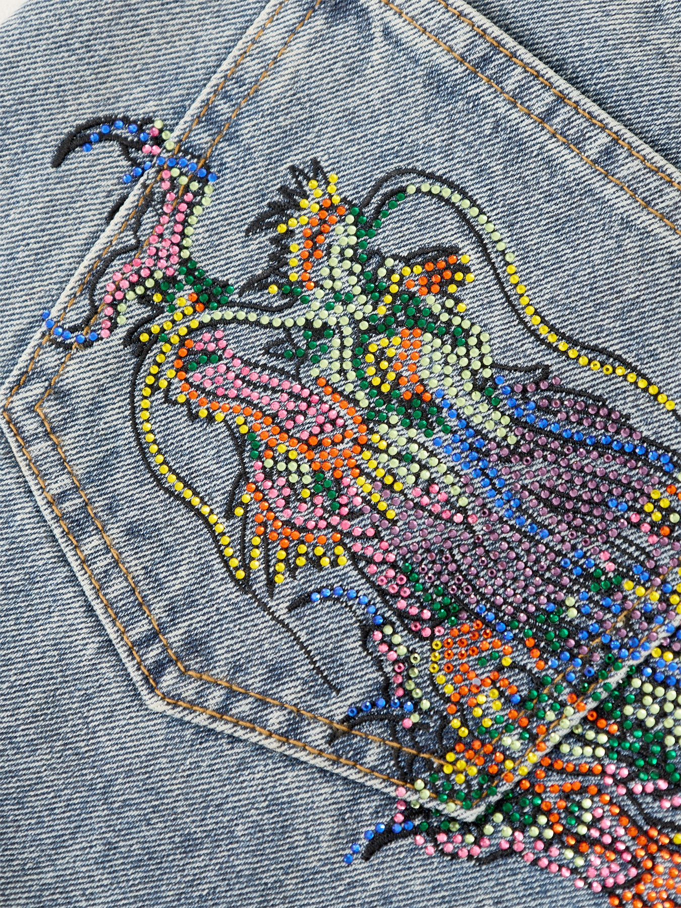 Crystal Crawler Relaxed Jeans Blue - Image 3
