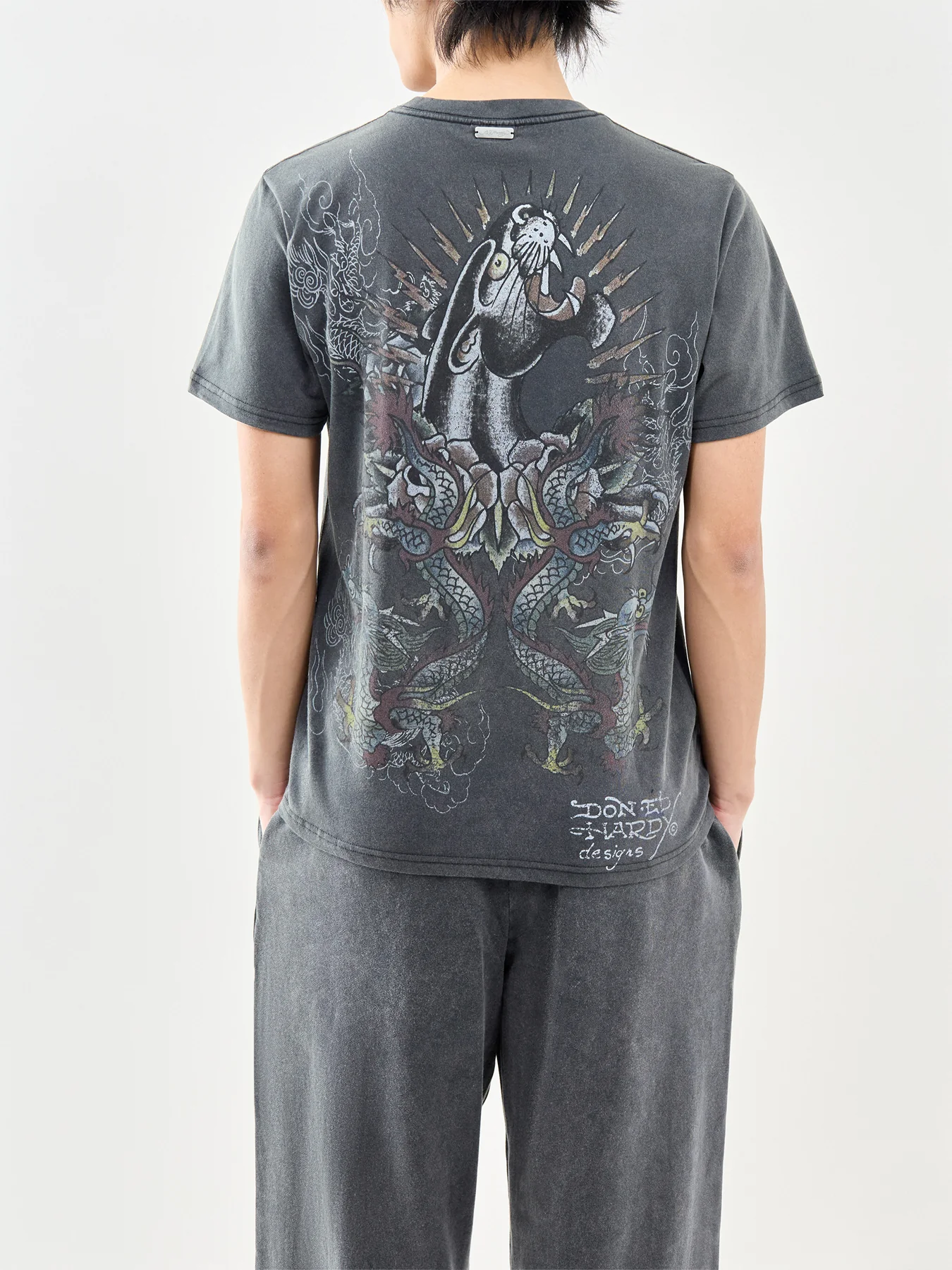 Dragon Panther Graphic T-Shirt Black - Image 5