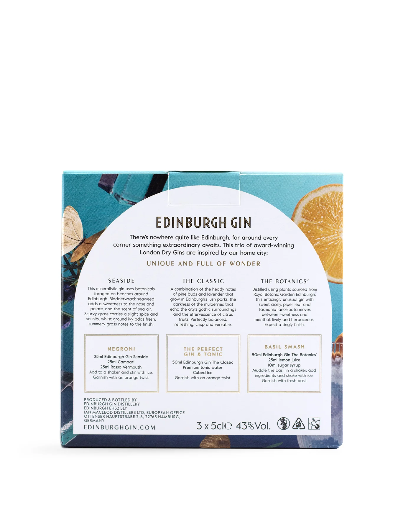 London Dry Gin Miniature Gift Collection 3 x 5cl - Image 3