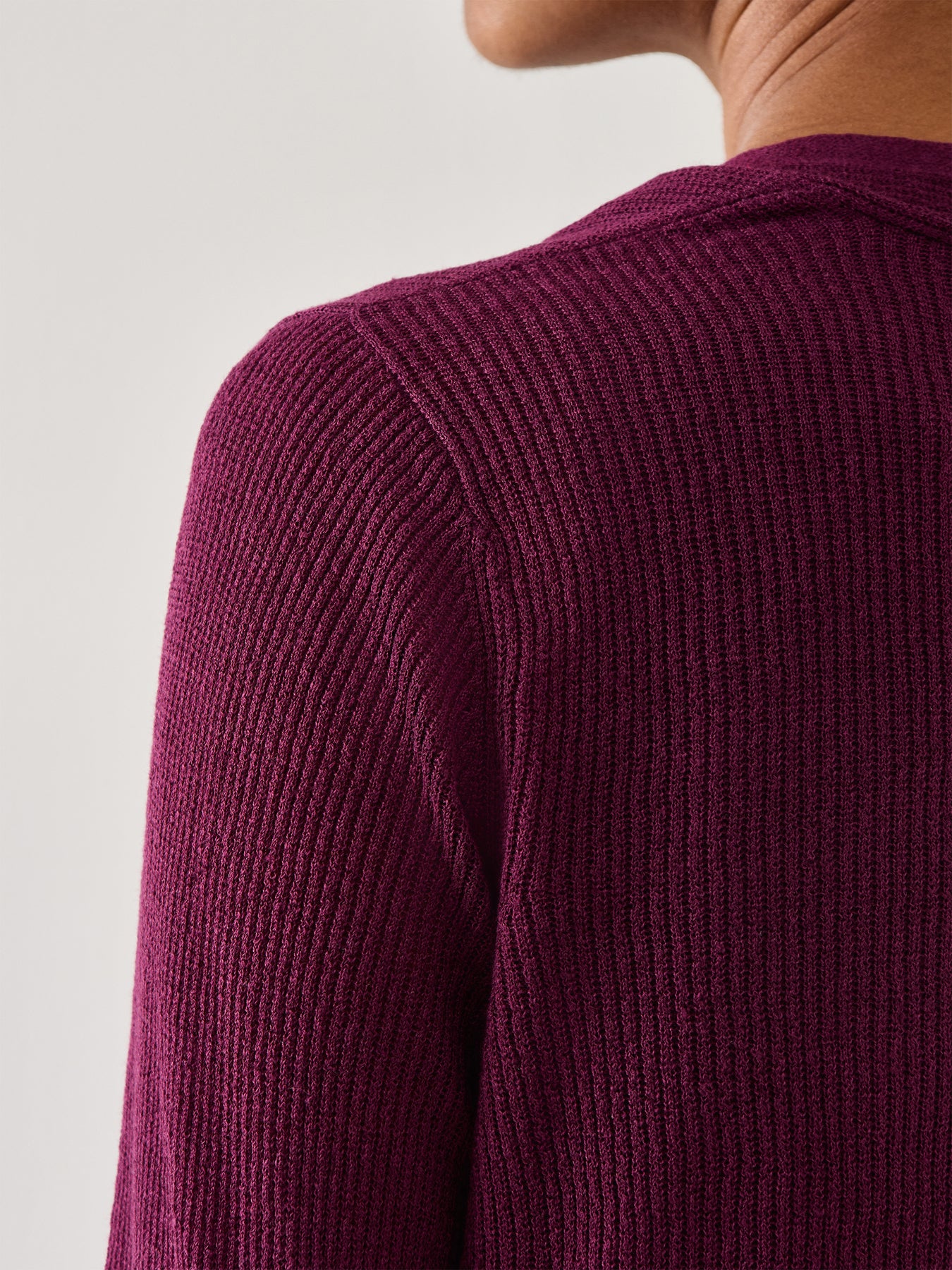 Cardigan Linen Cotton Purple - Image 3