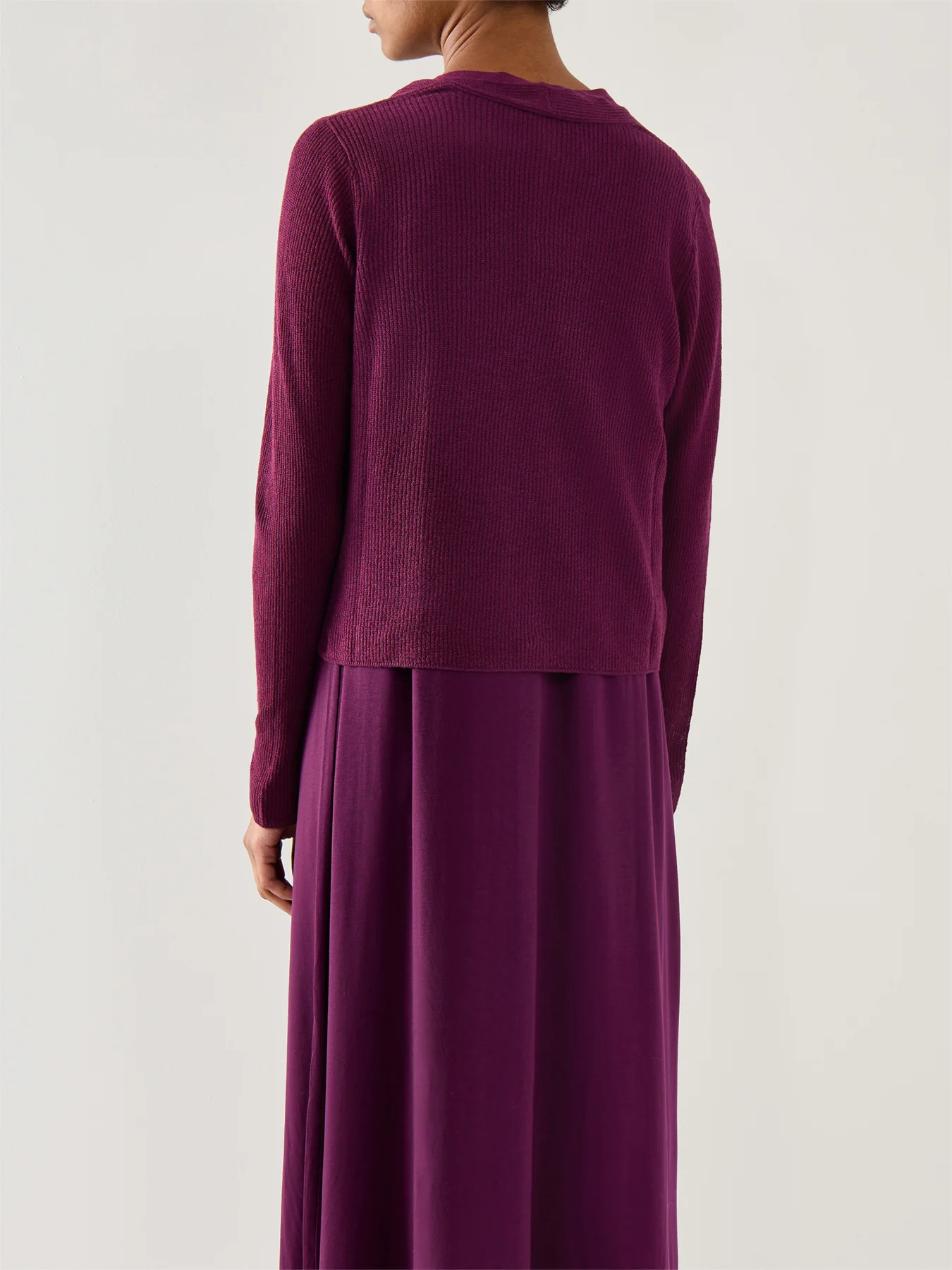 Cardigan Linen Cotton Purple - Image 5