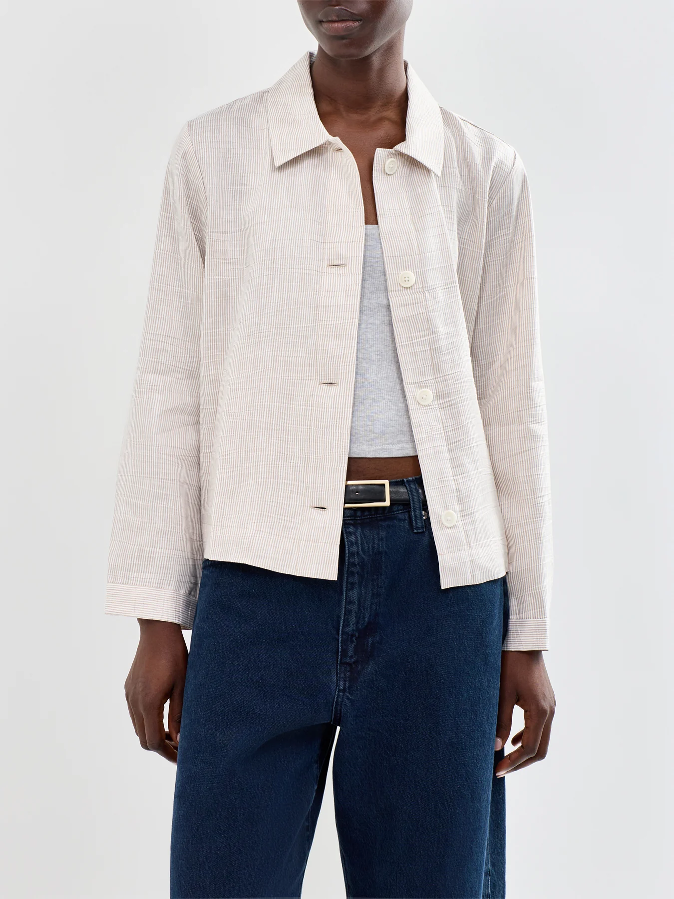 Classic Collar A-Line Jacket - Image 4