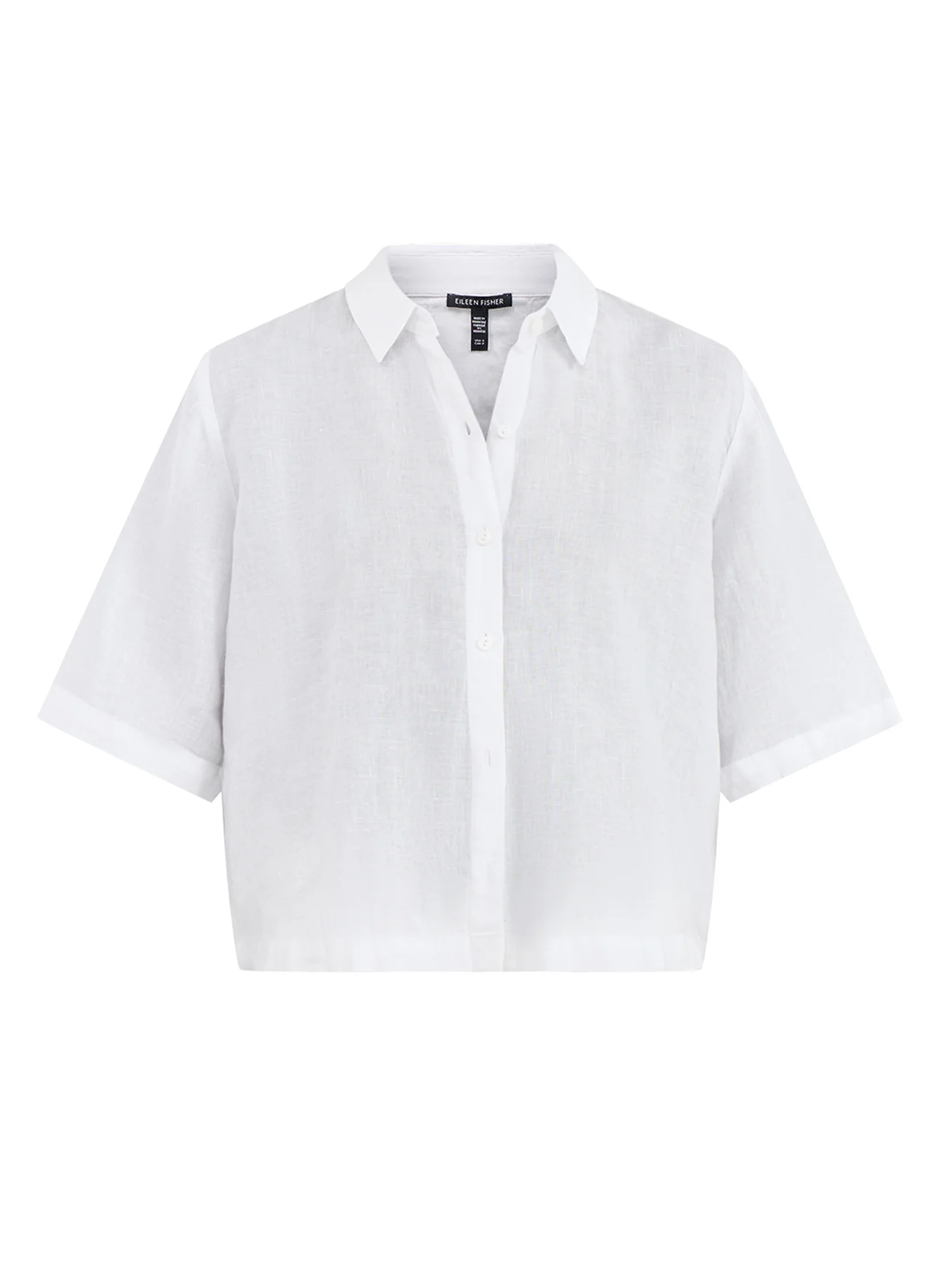 Classic Collar Short Sleeve Shirt White