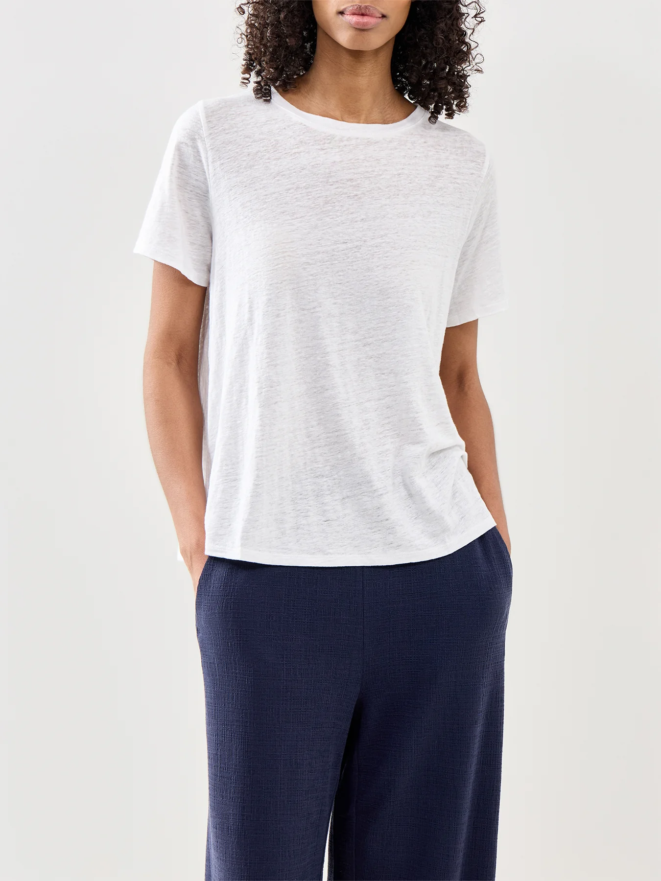 Crew Neck T-Shirt White - Image 4