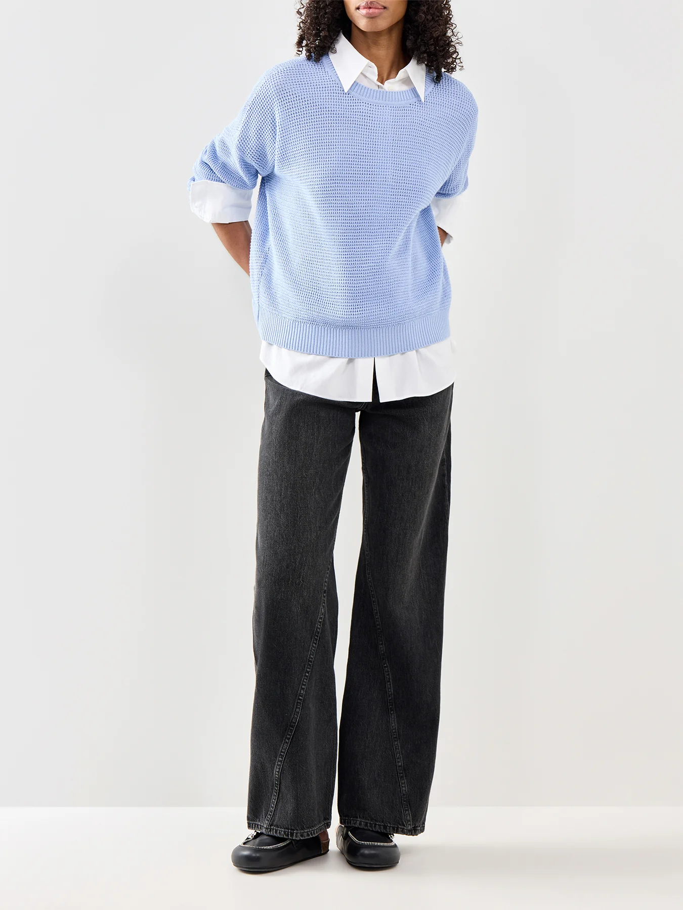 Crew Neck Sweater Blue - Image 2