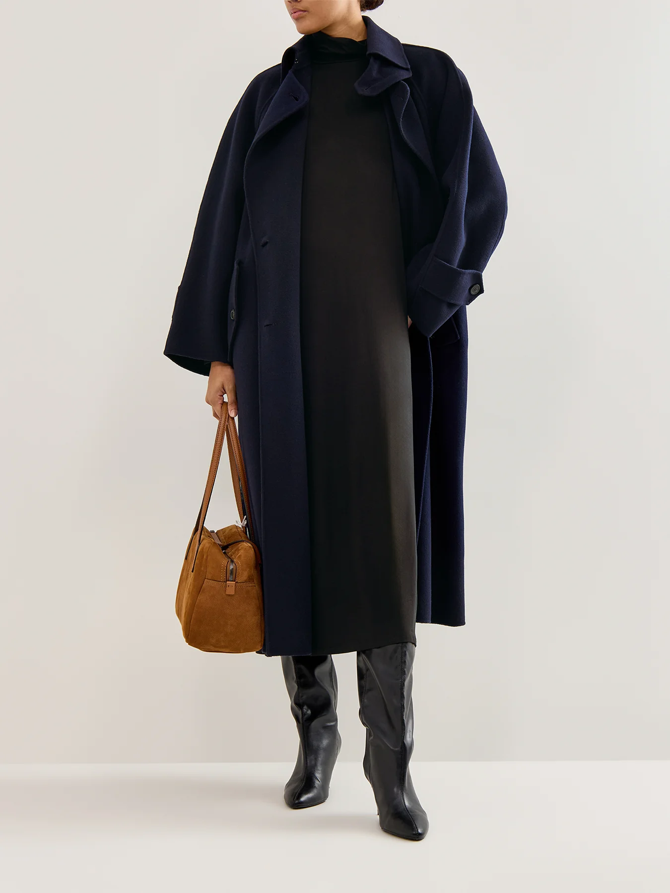 T-Neck Midi Dress Black - Image 2