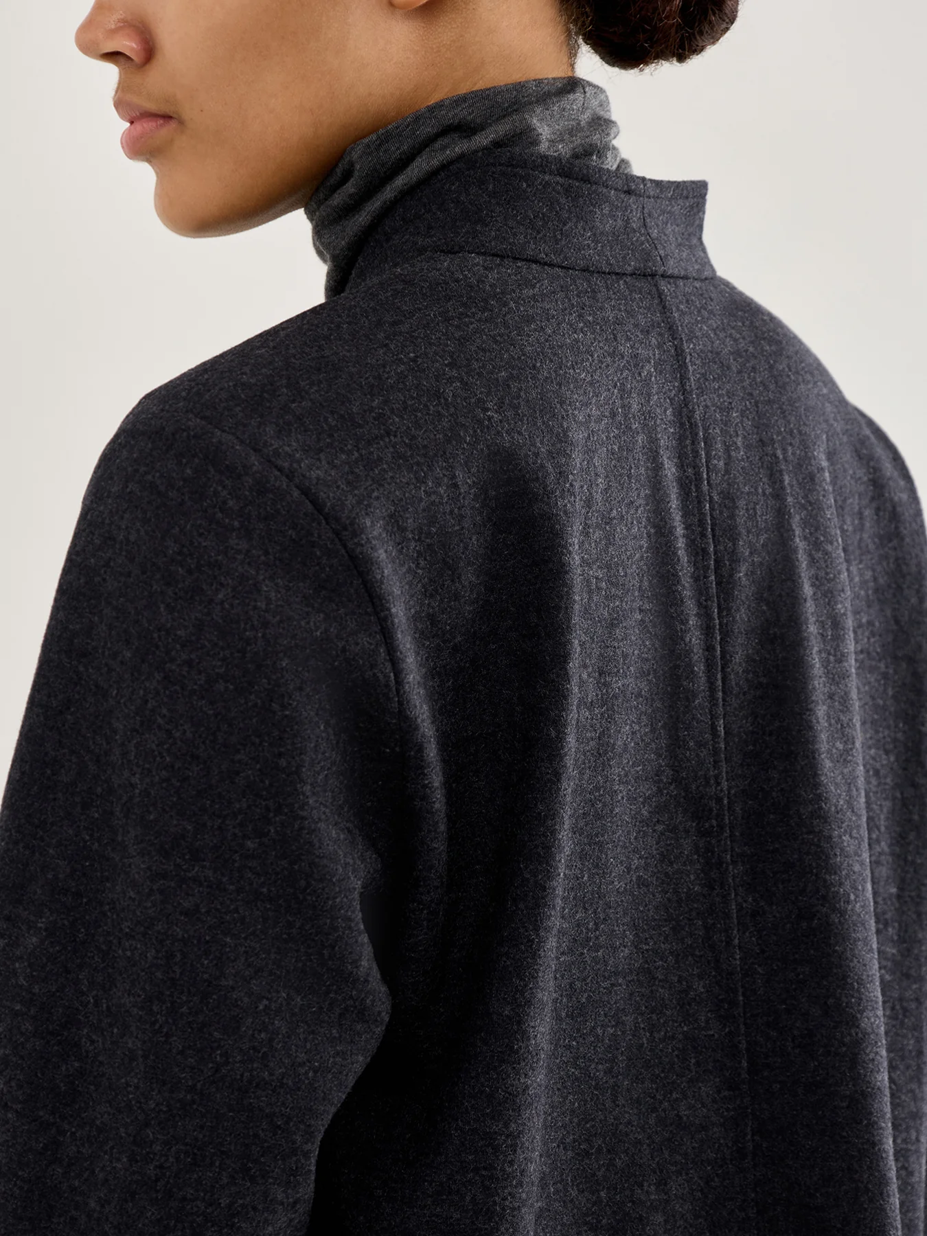 High Collar Jacket Charcoal - Image 3
