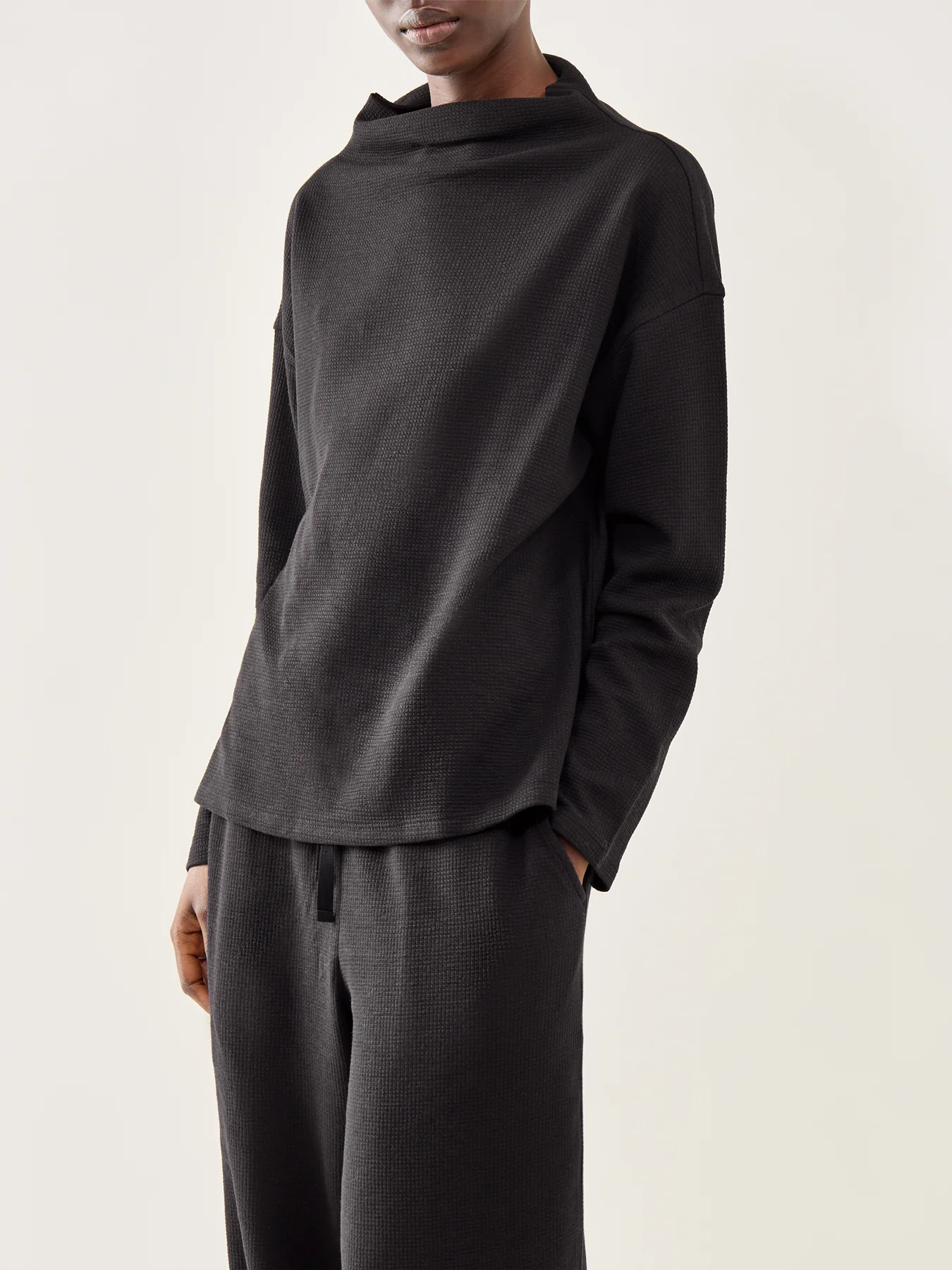 High Funnel Neck Box Top Black - Image 4