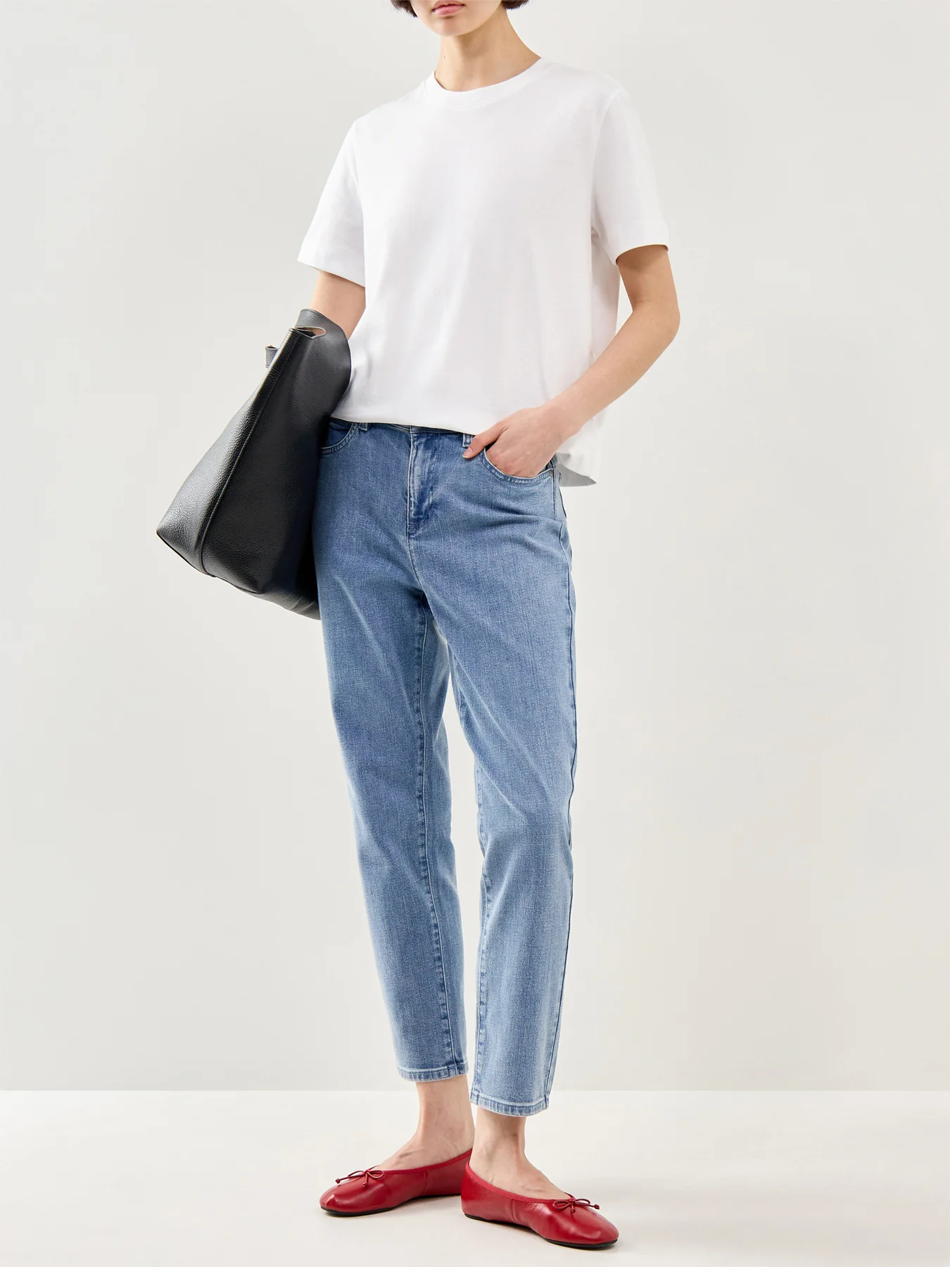 High Waisted Slim Ankle Jeans - Image 2