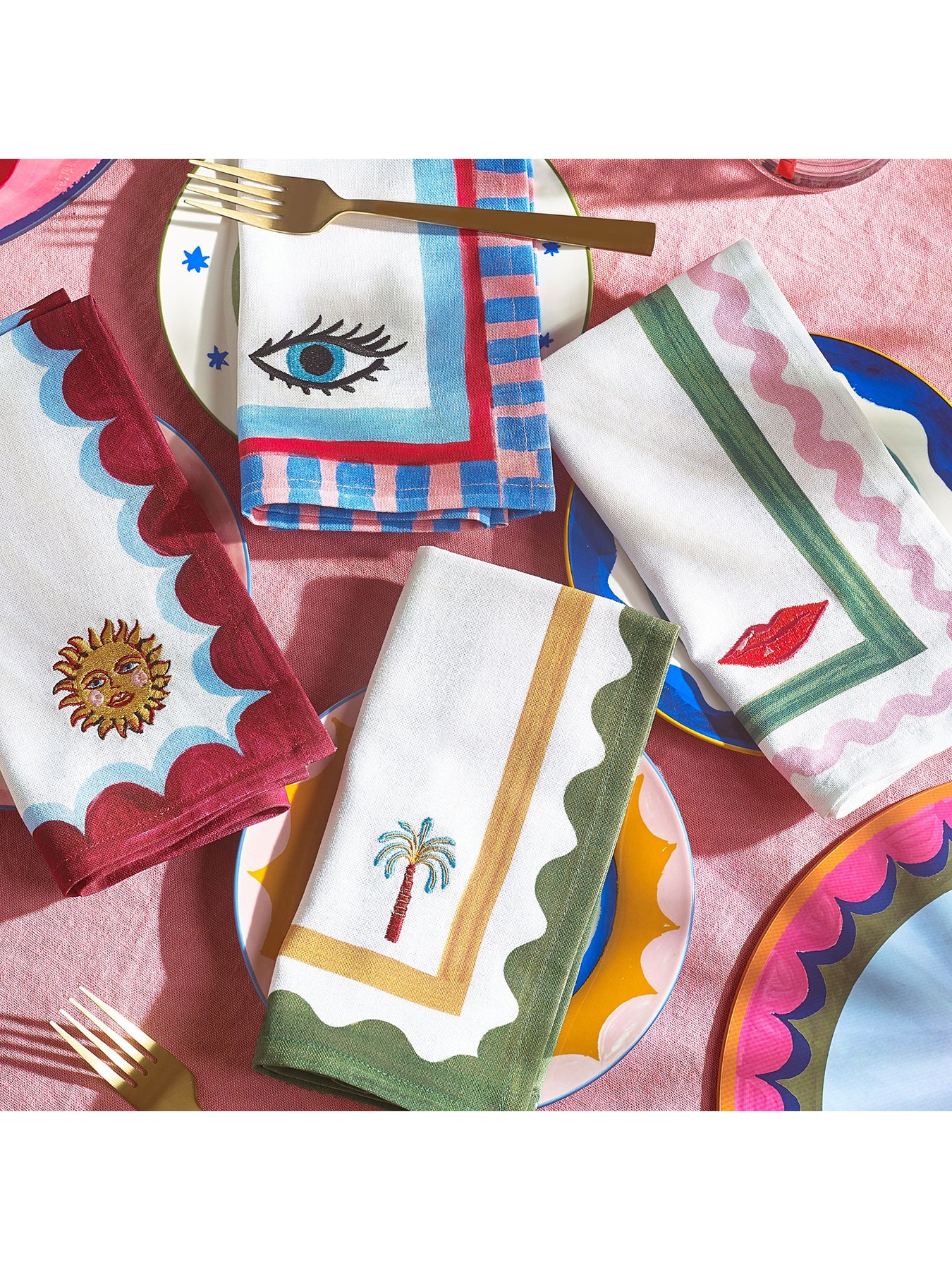 Set of 4 Icon Napkins - Image 2