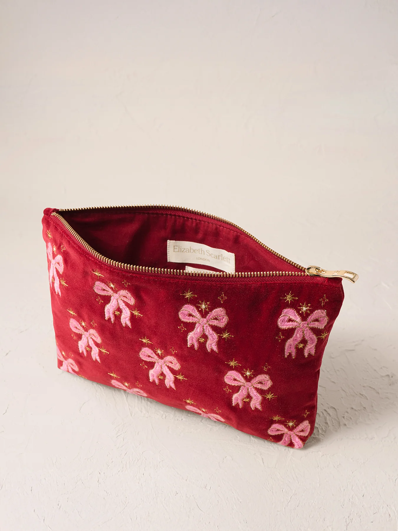 Dazzling Bows Velvet Everyday Pouch Rouge - Image 3