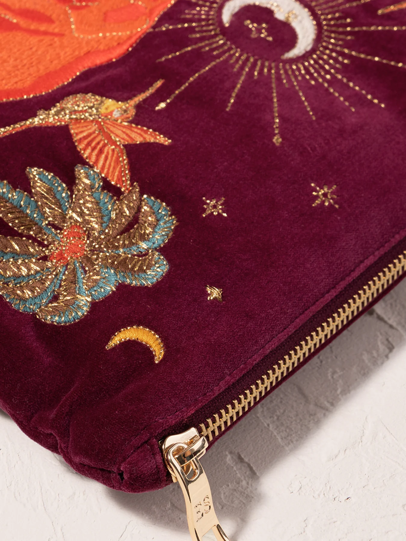Enchanted Elephant Ruby Velvet Everyday Pouch - Image 3