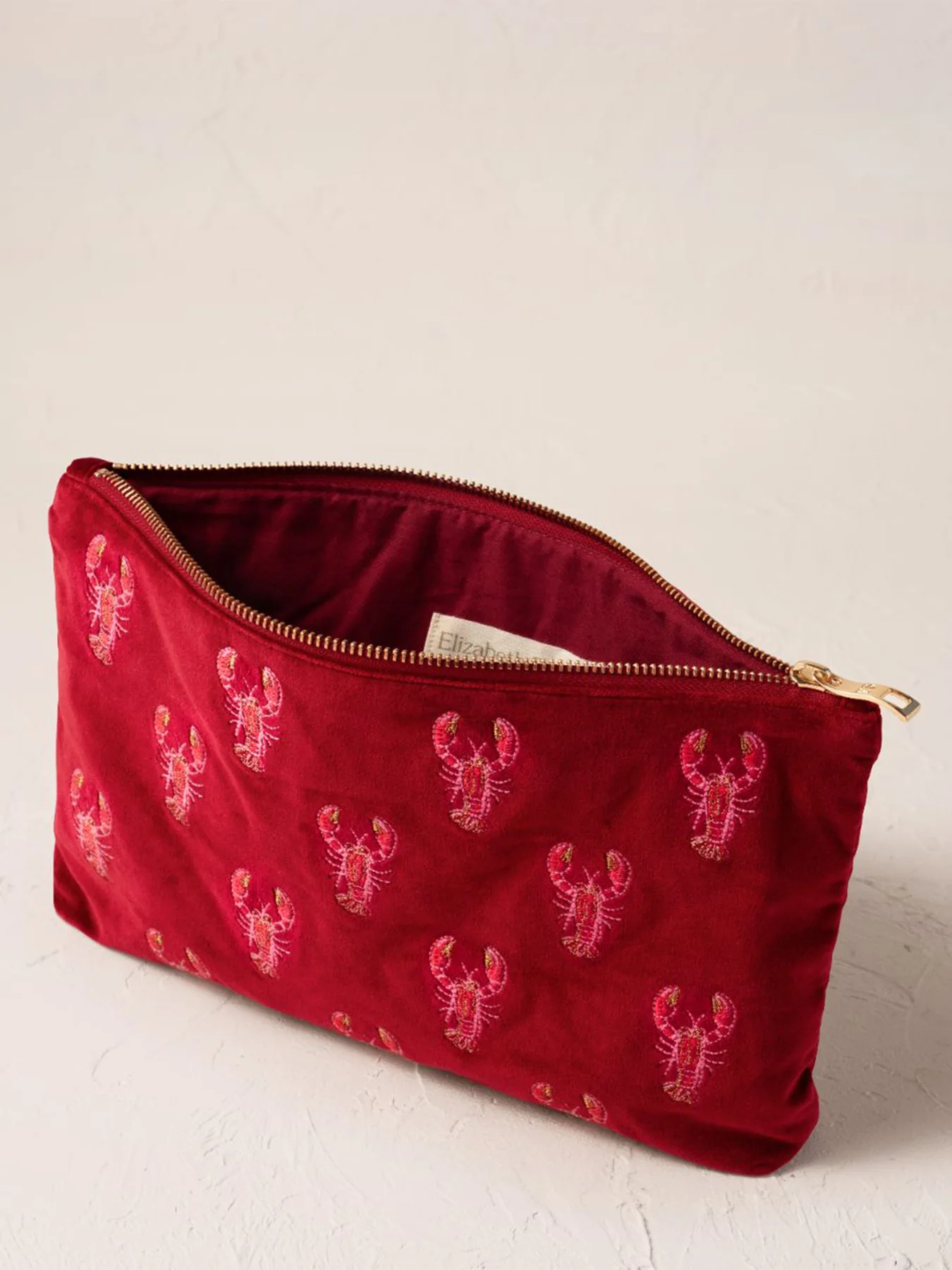 Lobster Velvet Everyday Pouch Rouge - Image 2