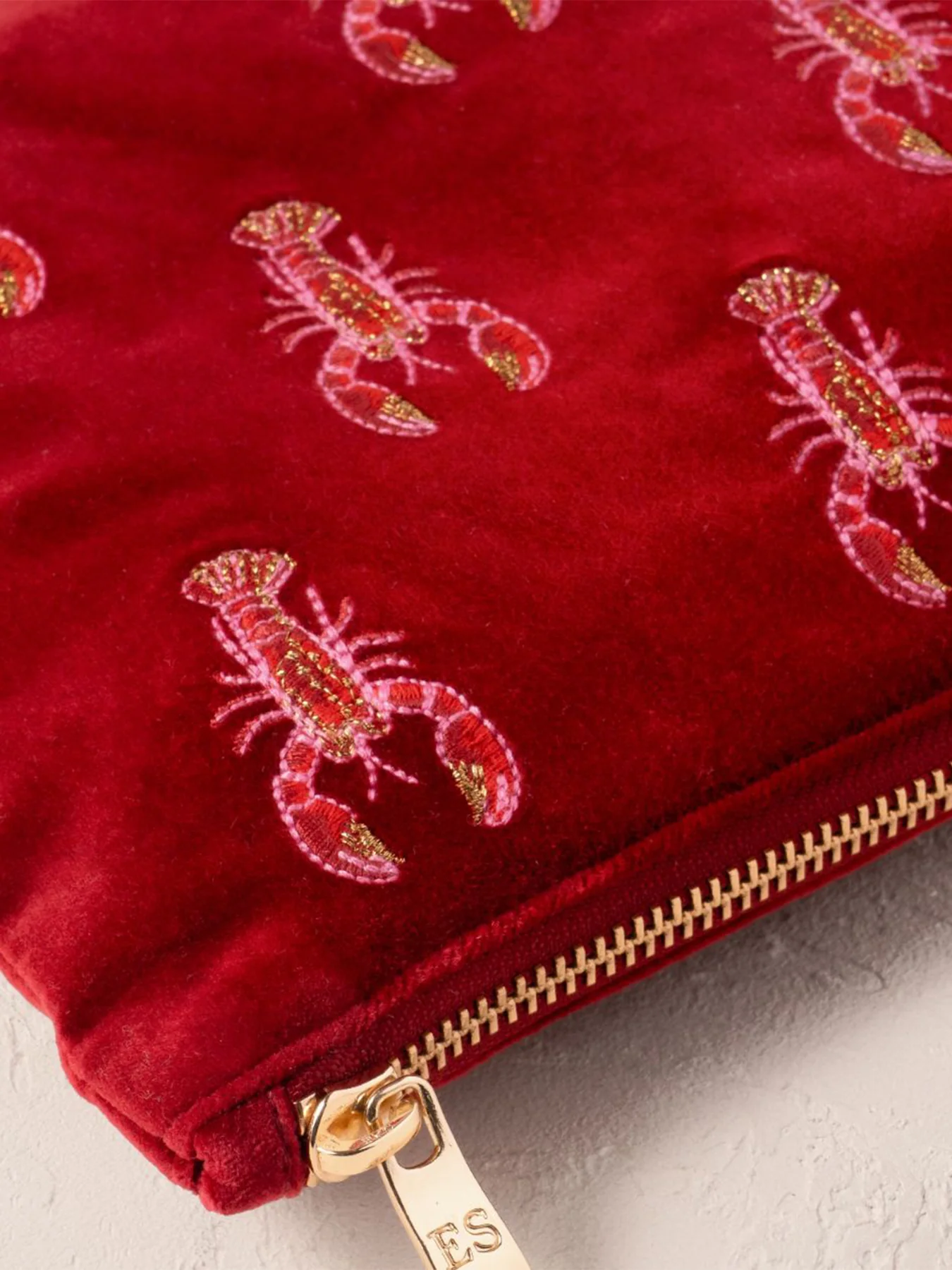 Lobster Velvet Everyday Pouch Rouge - Image 3