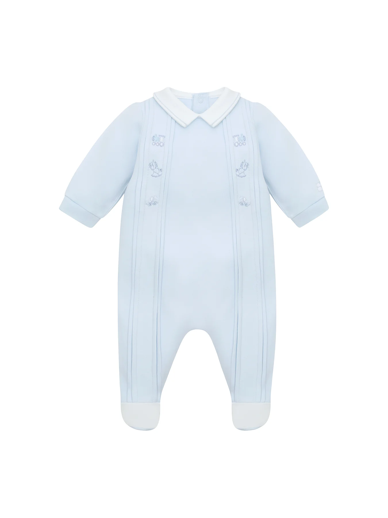 Baby Lewis Interlock All-In-One Blue