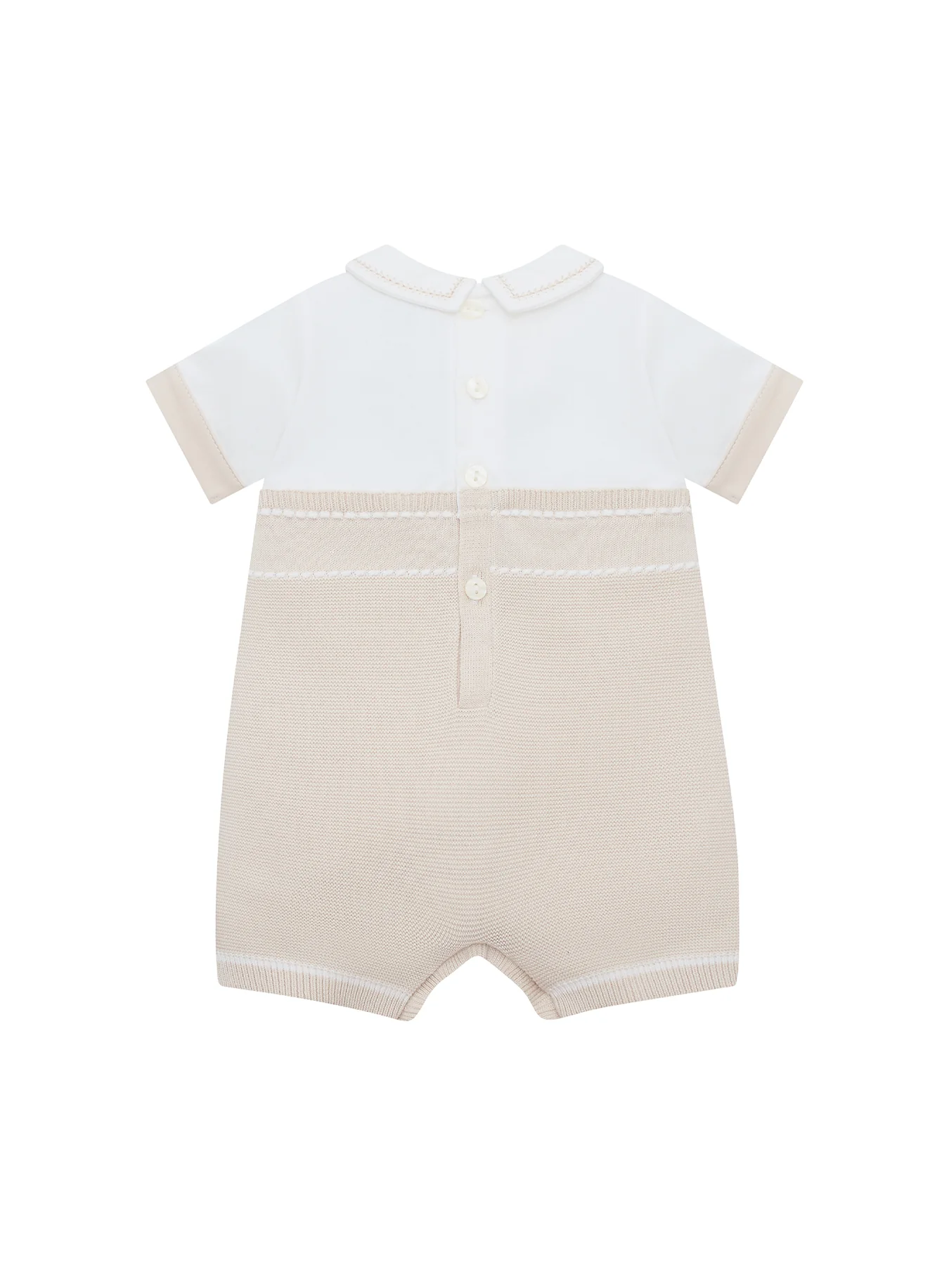 Baby Lowe Knitted Two-In-One Romper Cream