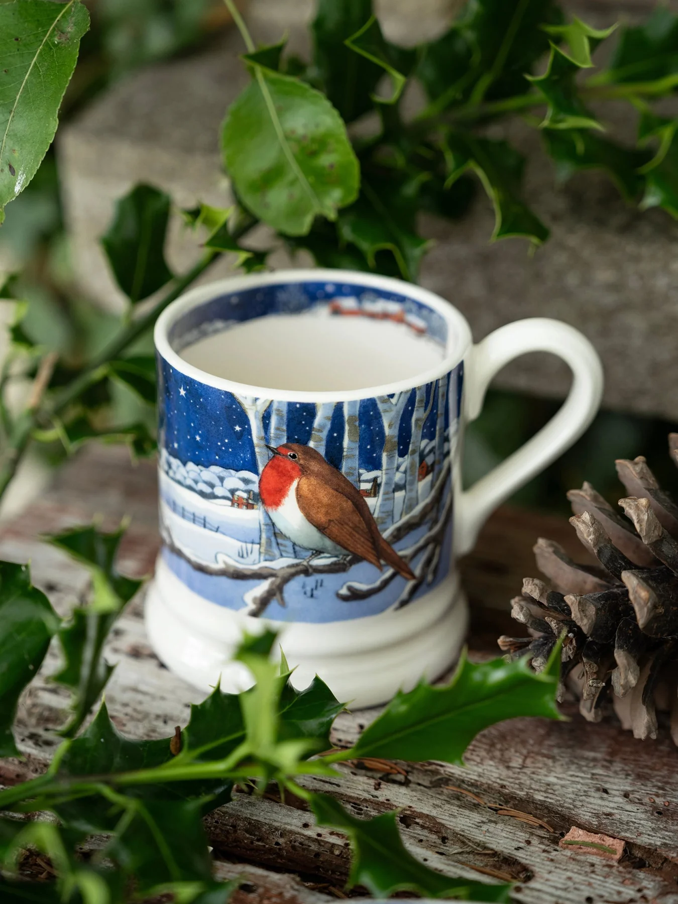 Midnight Robin Half Pint Mug Multi - Image 2