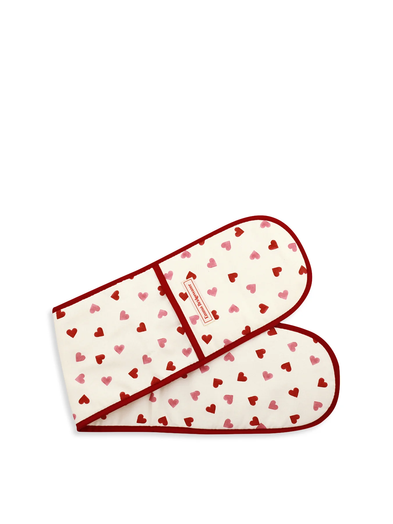 Pink Hearts Oven Glove and Tea Towel Set - Image 4
