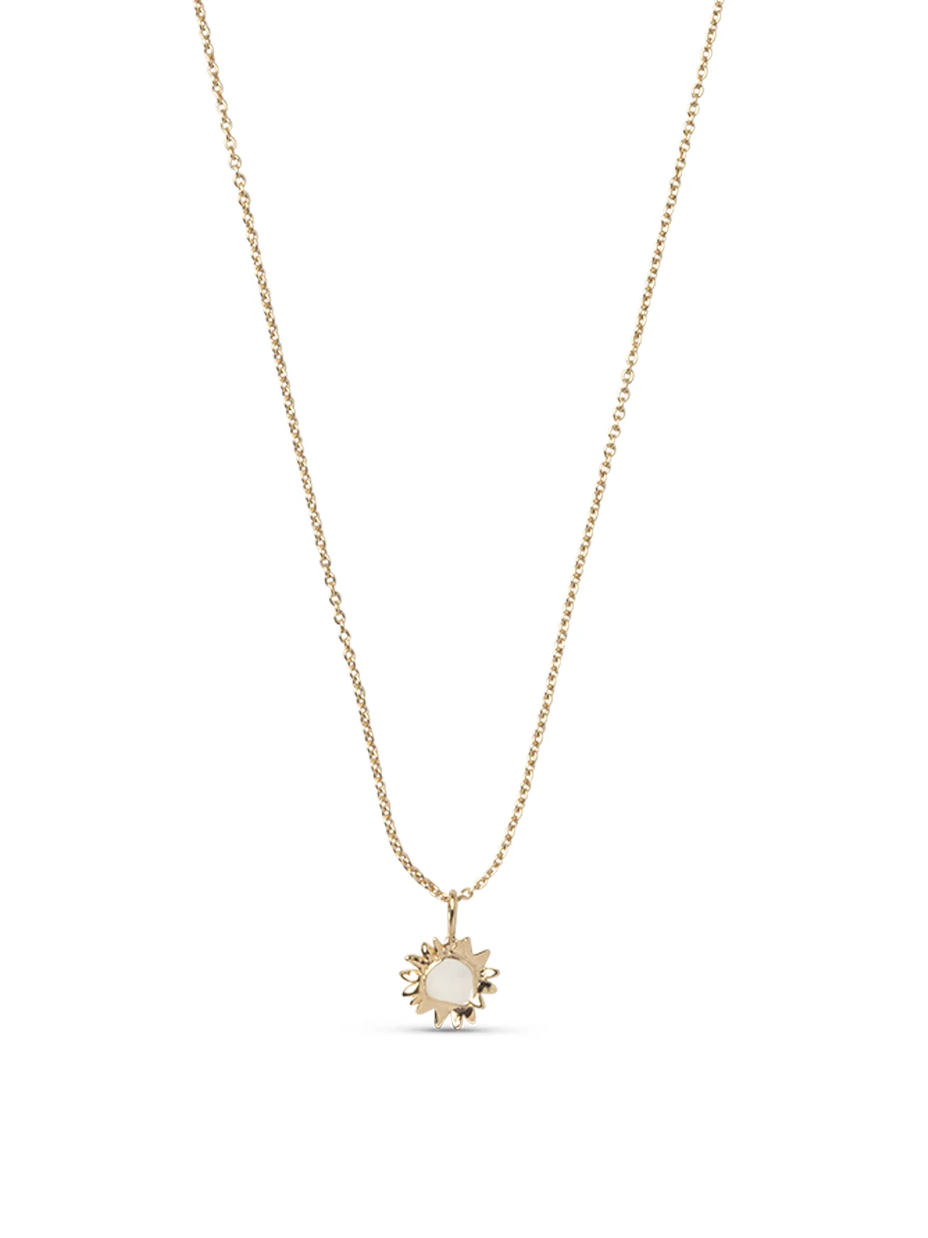 Sunshine Daisy Pendant Necklace Gold