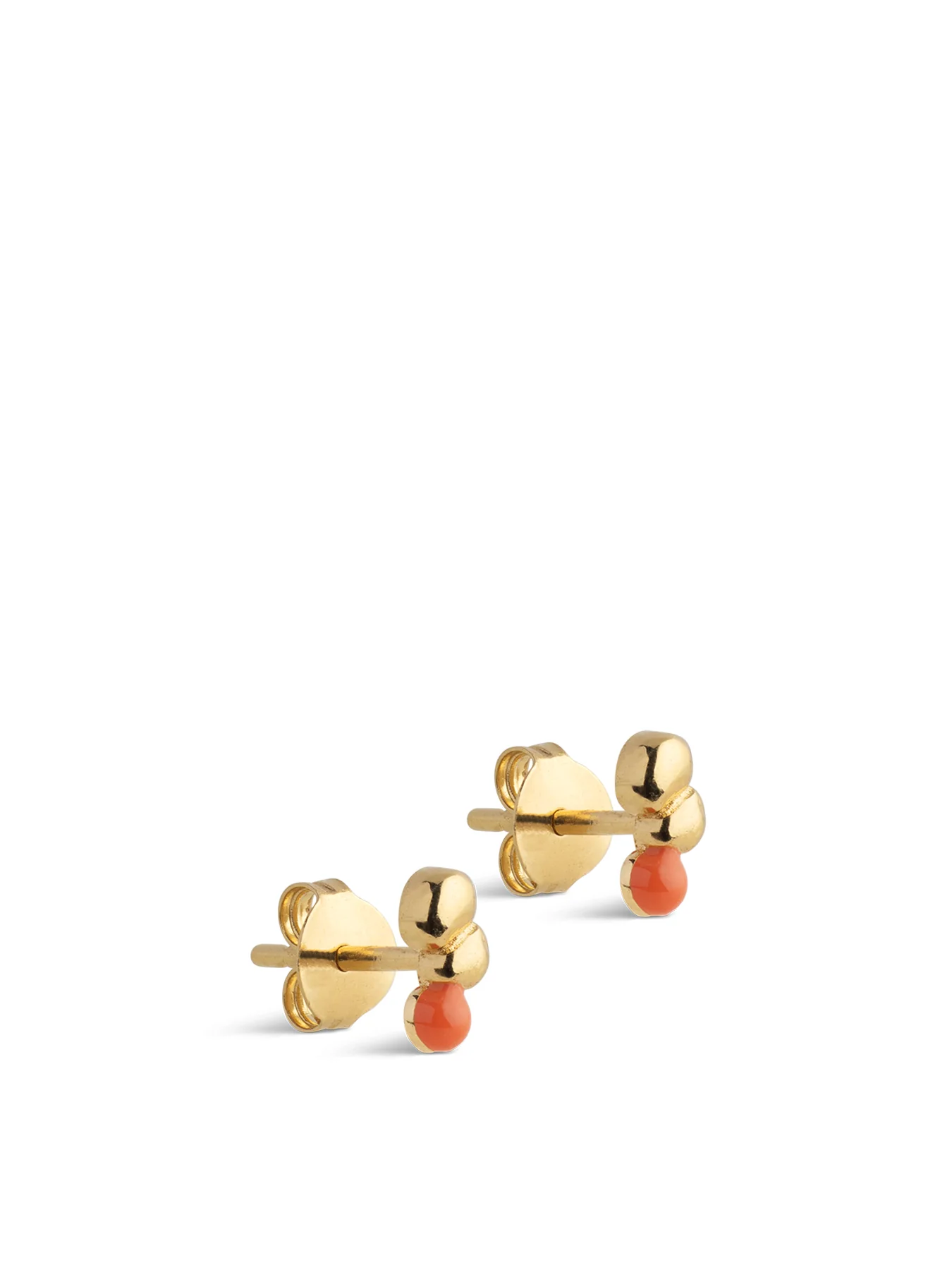 Nara Stud Earrings Coral