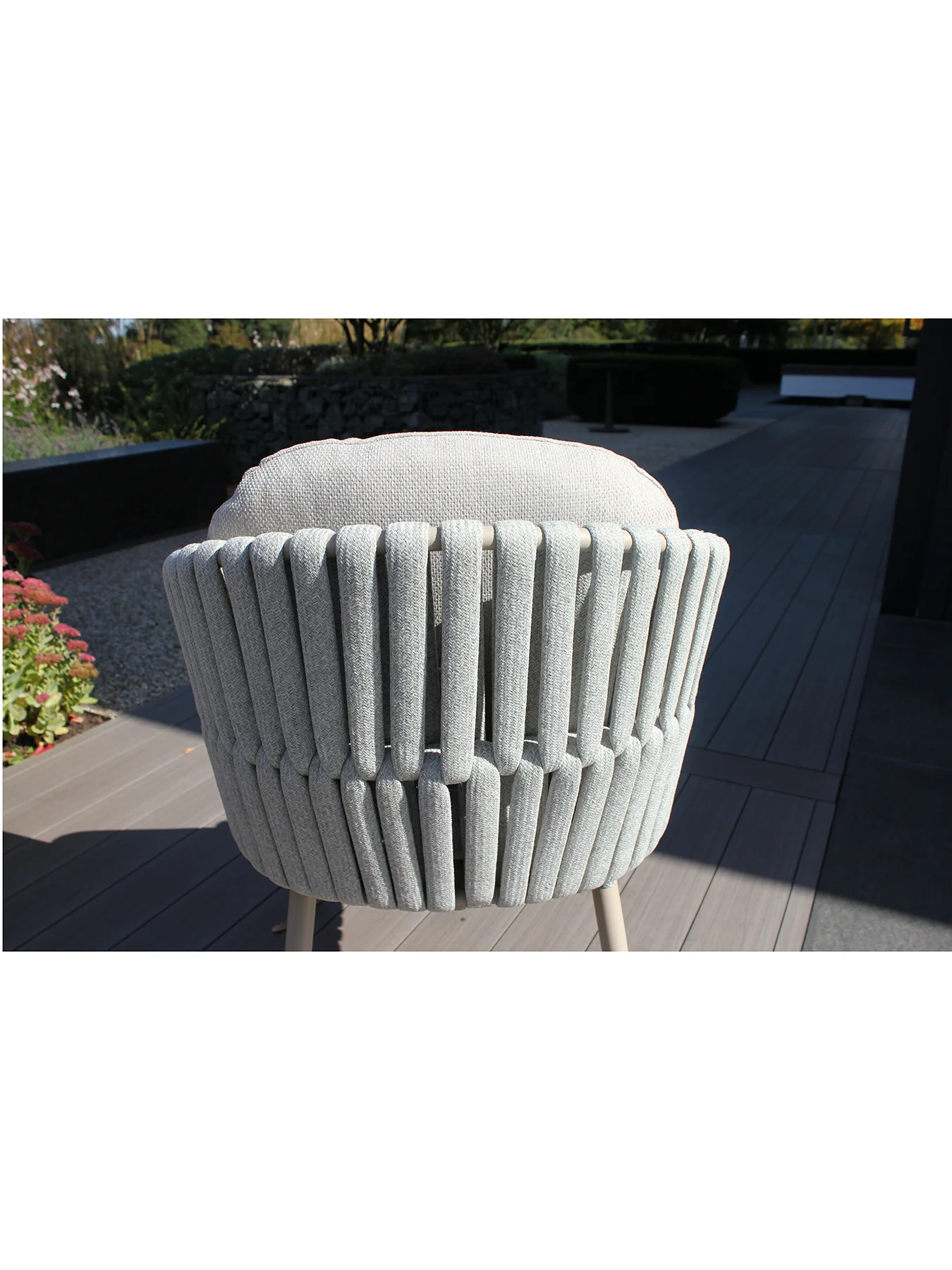 Eva 6-Seat Outdoor Dining Set with Manolo 180cm Barrel Ceramic Table - Image 5