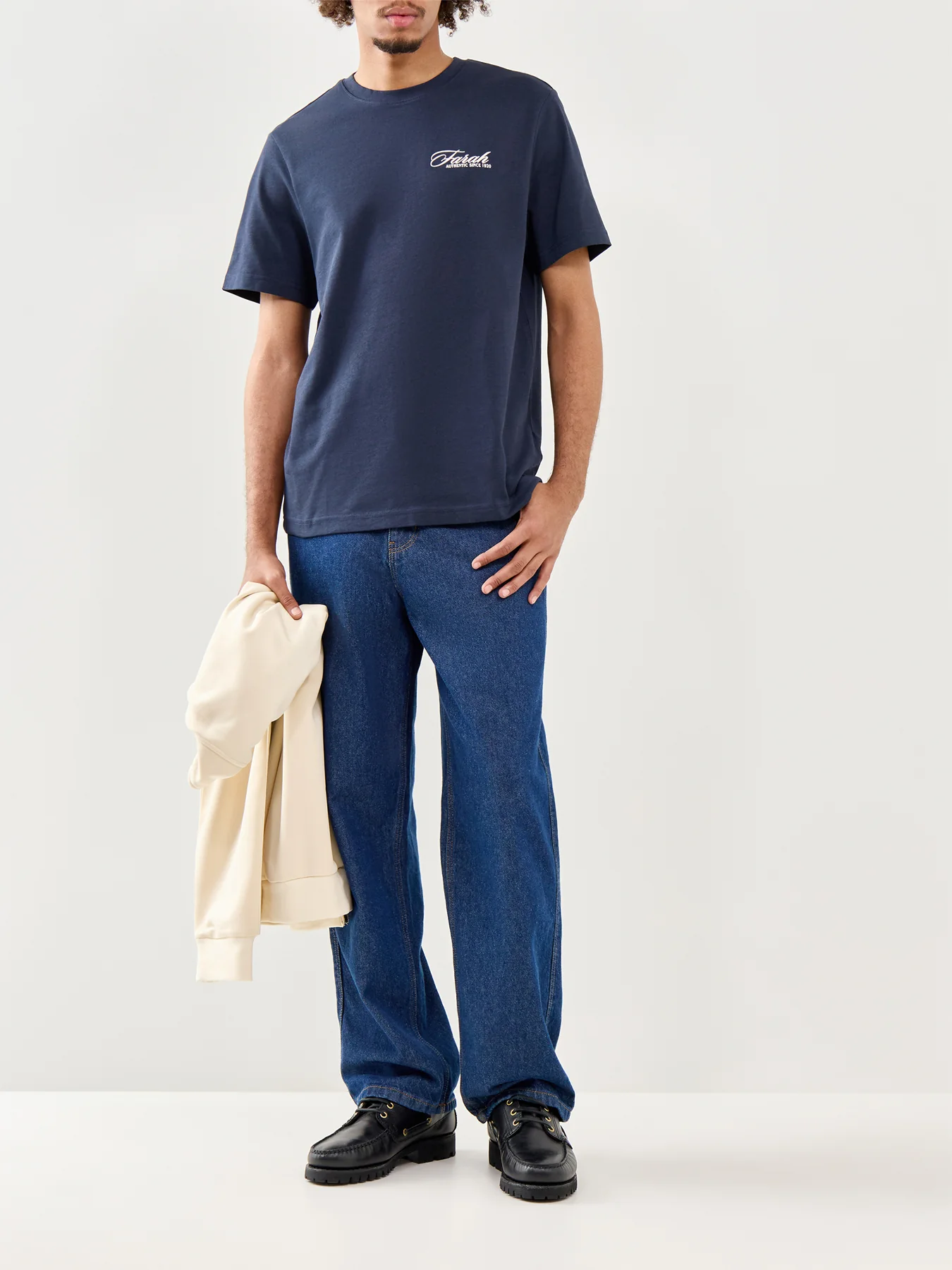 Graphic Organic Cotton T-Shirt Navy - Image 3