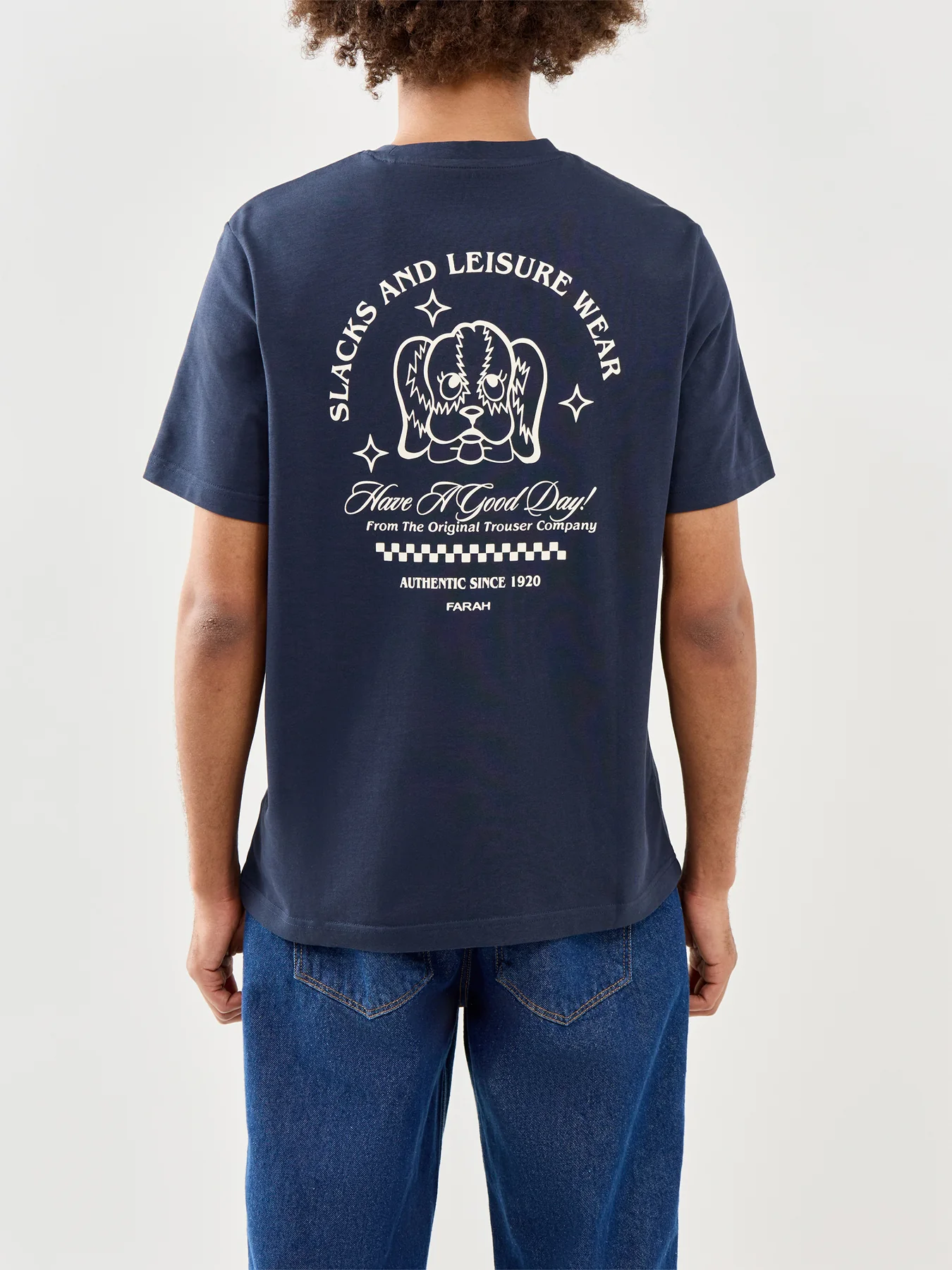 Graphic Organic Cotton T-Shirt Navy - Image 5