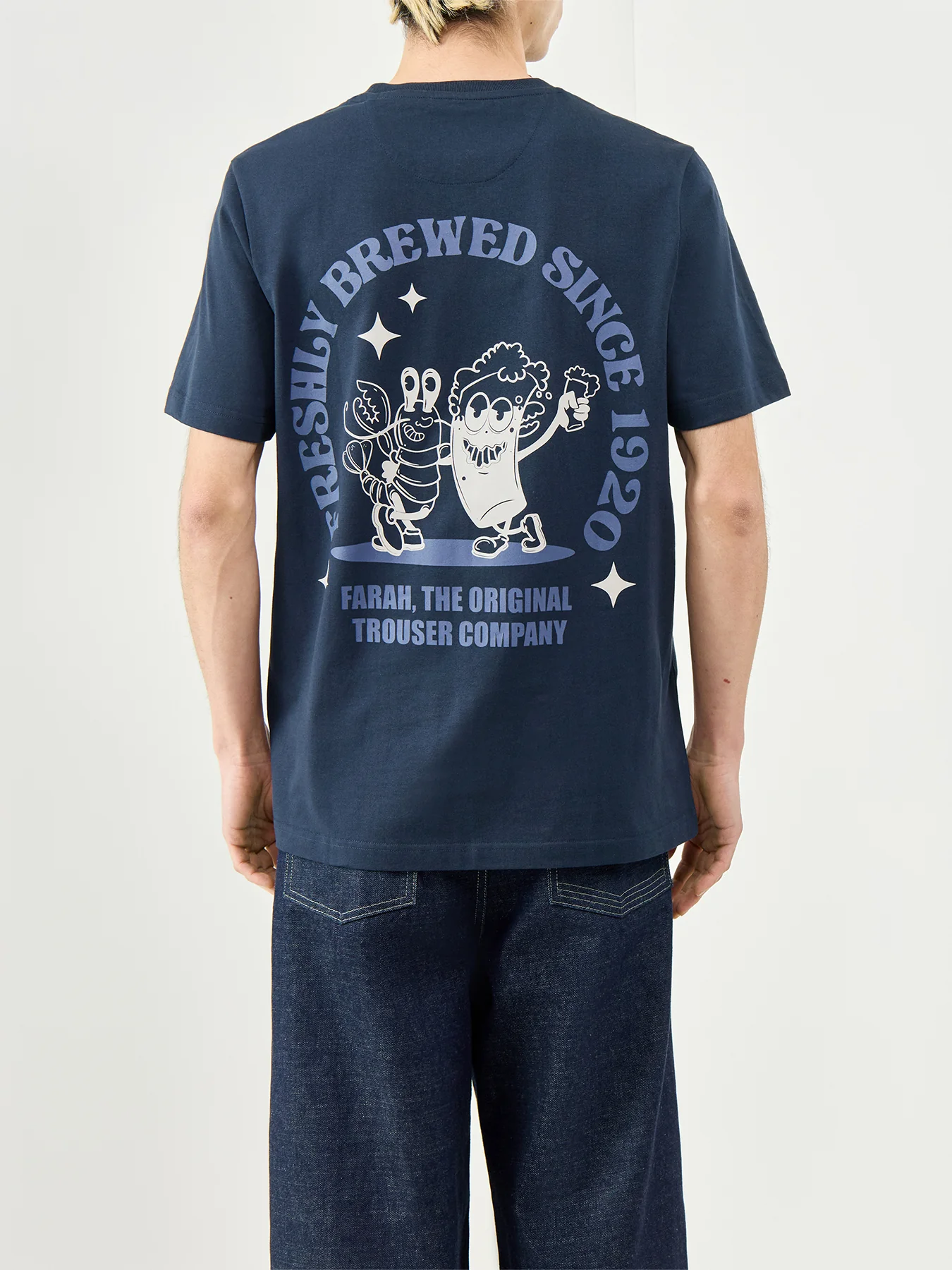 Roderick Organic Cotton Graphic T-Shirt Navy - Image 5