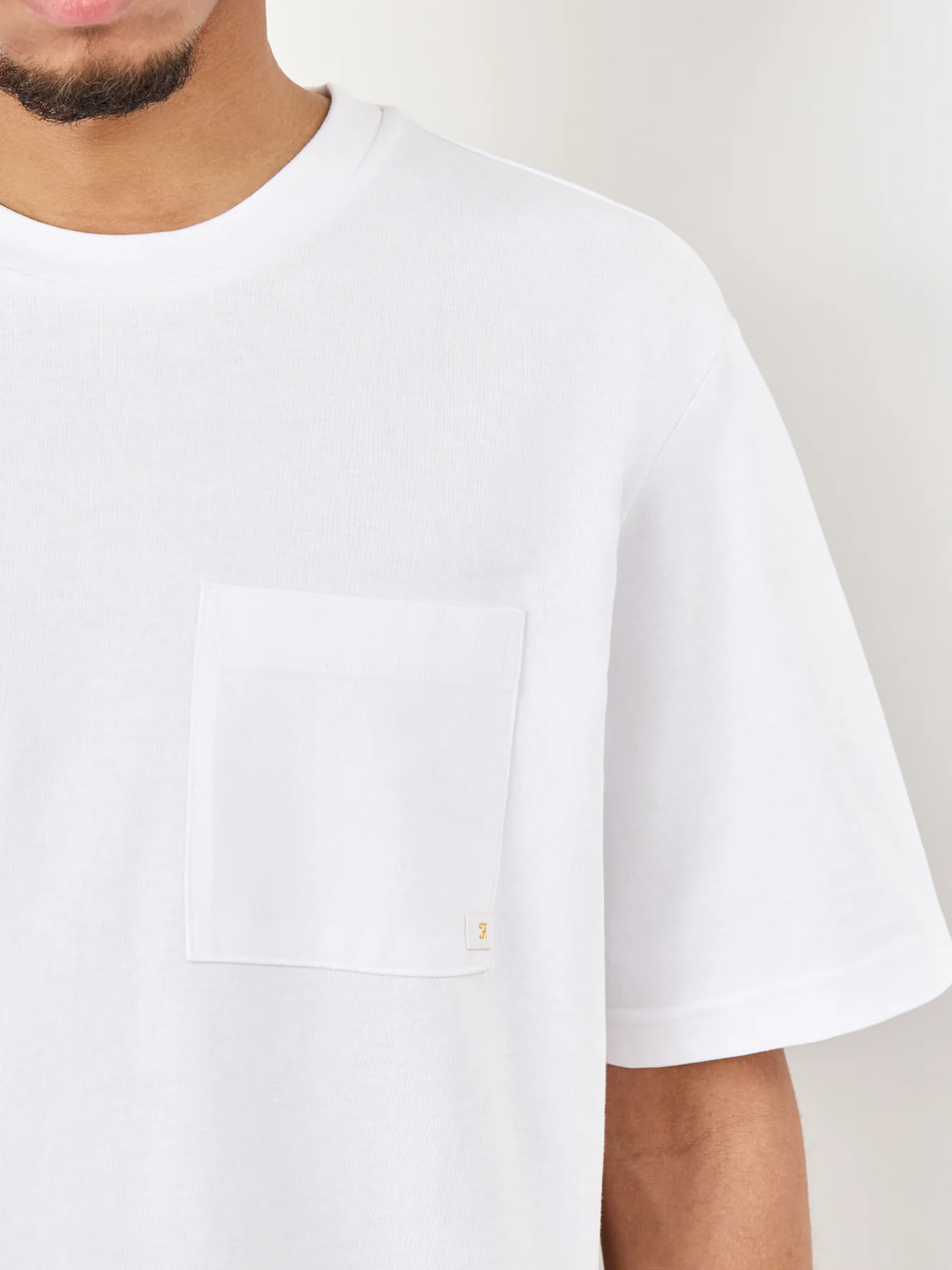 Box Pocket Organic Cotton T-Shirt White - Image 3