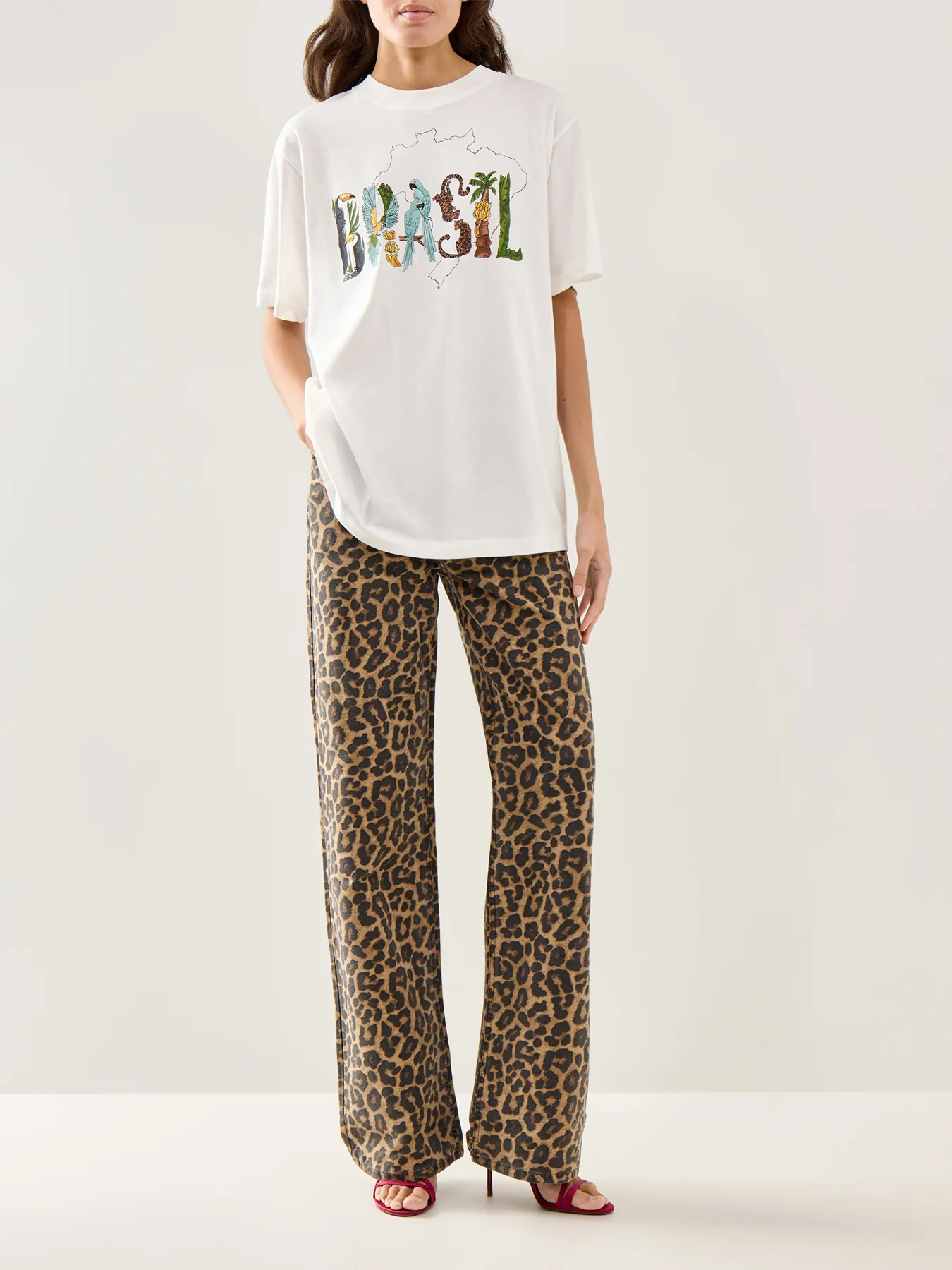 Brasil Relaxed Graphic T-Shirt Multi - Image 2