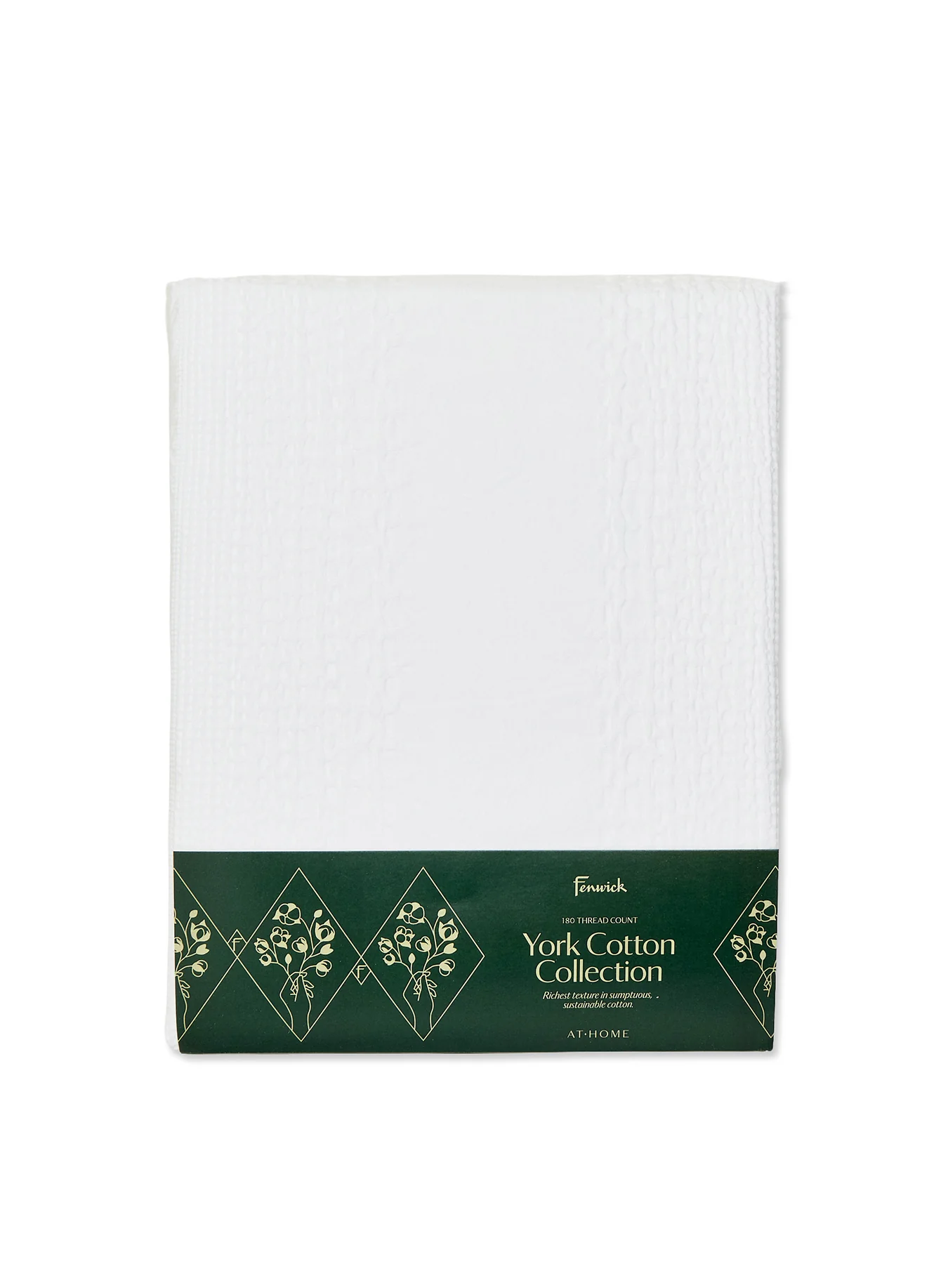 York Duvet Cover King White