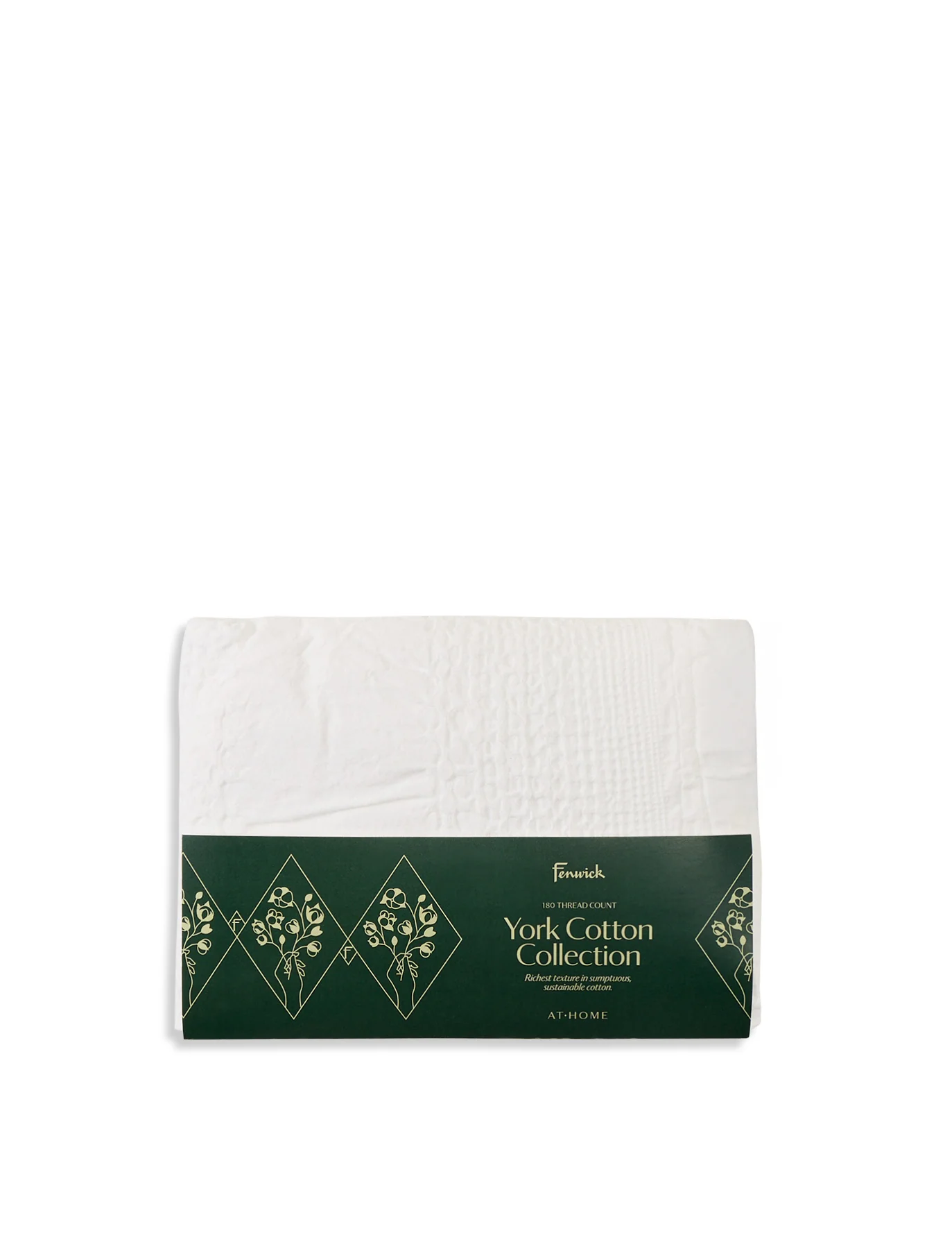 York Square Pillowcase White