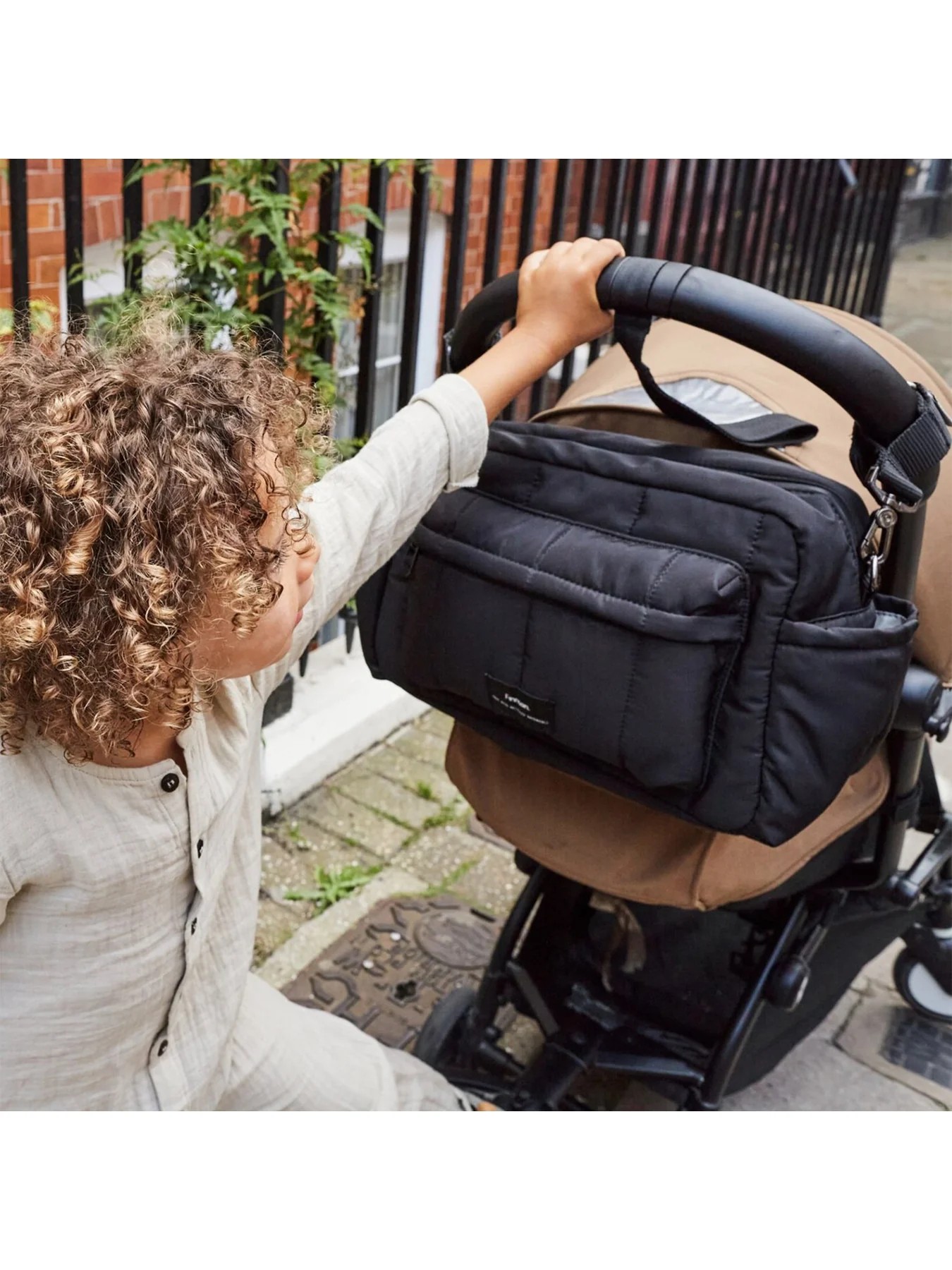 Freya Eco Oversized Stroller Organiser Black - Image 3