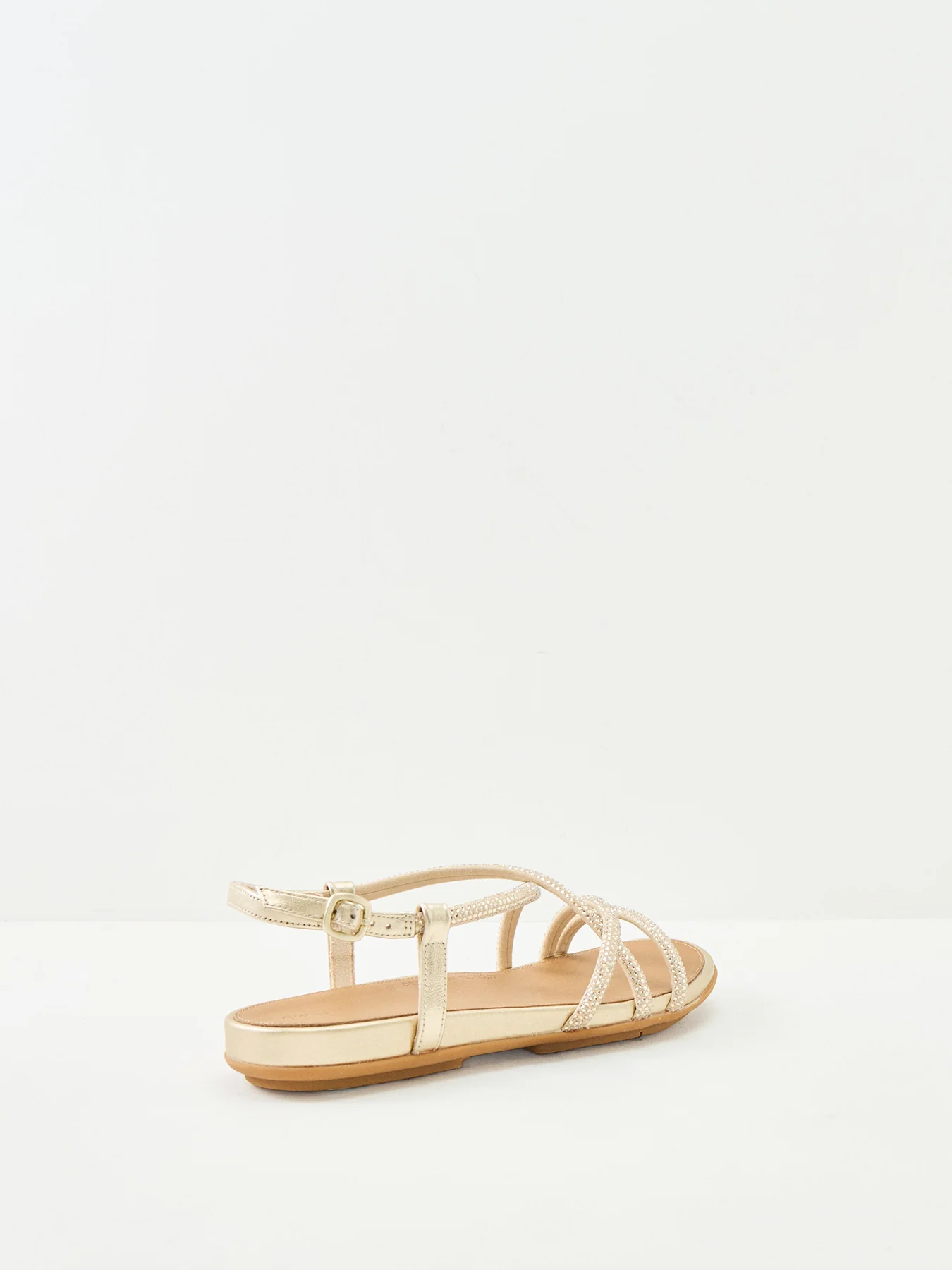 Gracie Crystal Strappy Sandals Gold - Image 2