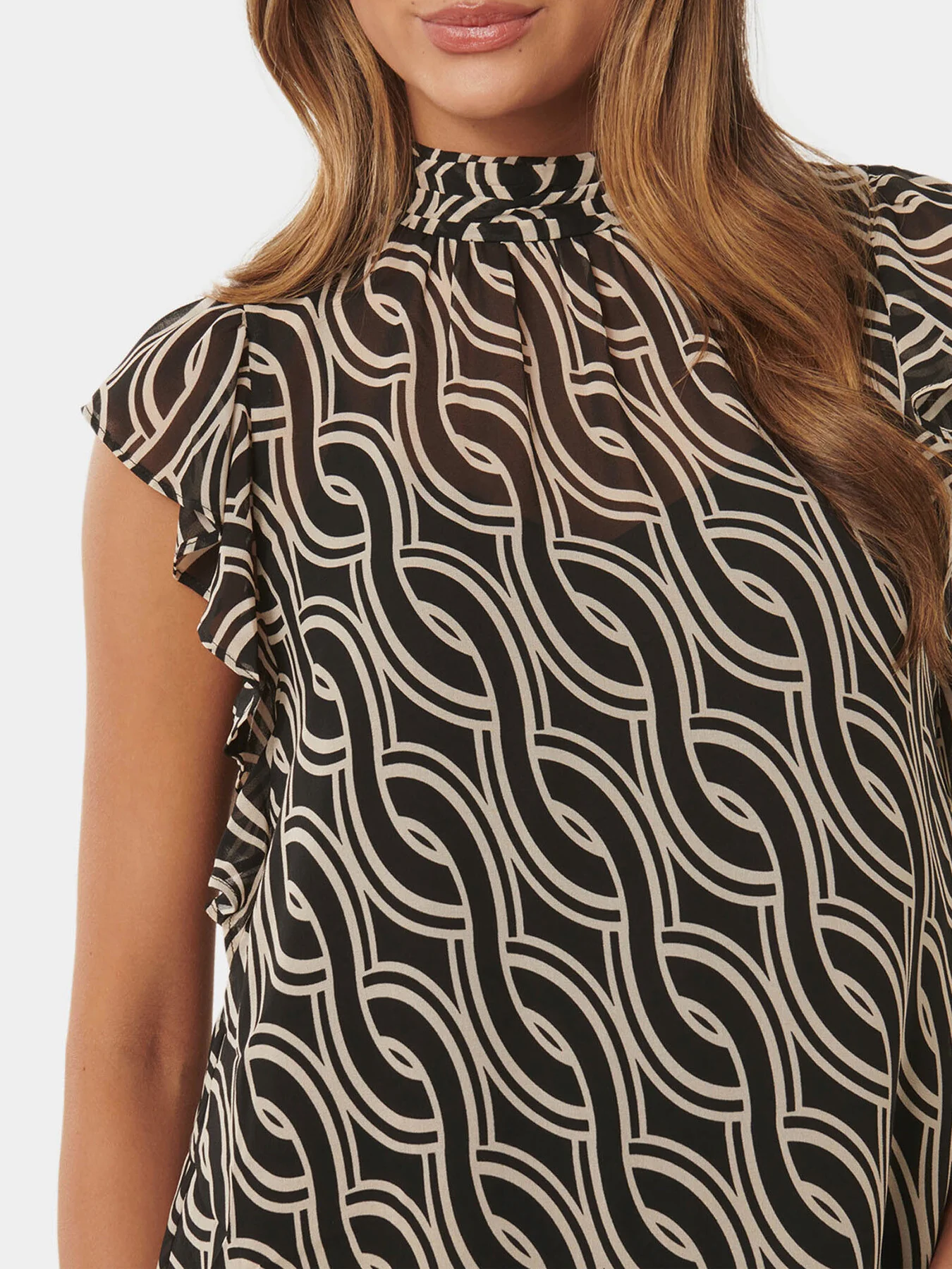 Rayne Petite Ruffle High Neck Blouse - Image 5