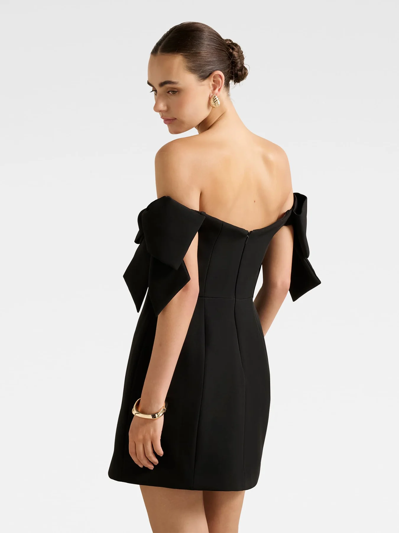 Adalyn Mini Bow Dress Black - Image 3